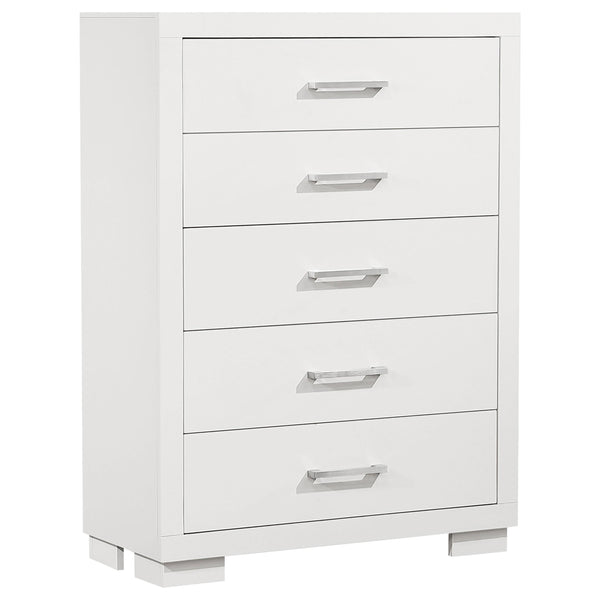 Coaster Furniture Jessica 202995 5-Drawer Bedroom Chest - Snow White