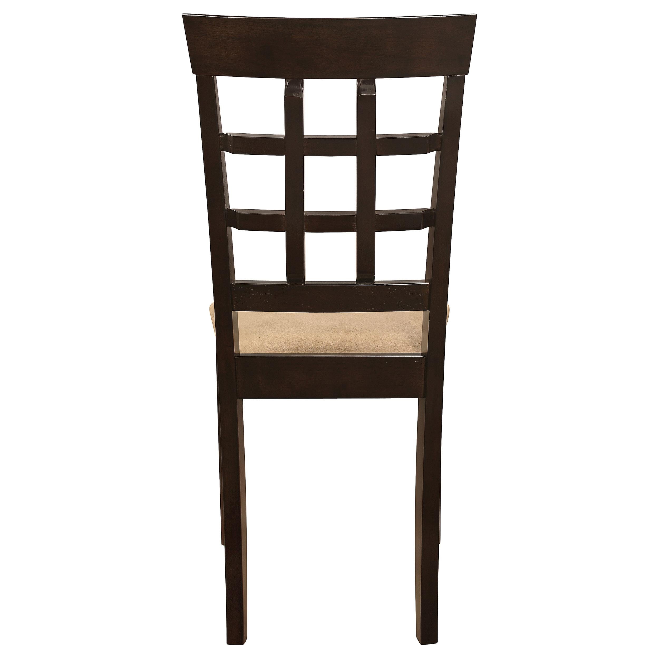  Coaster Furniture Gabriel 100772 Lattice Back Dining Side Chair - Cappuccino (Set of 2) IMAGE 6