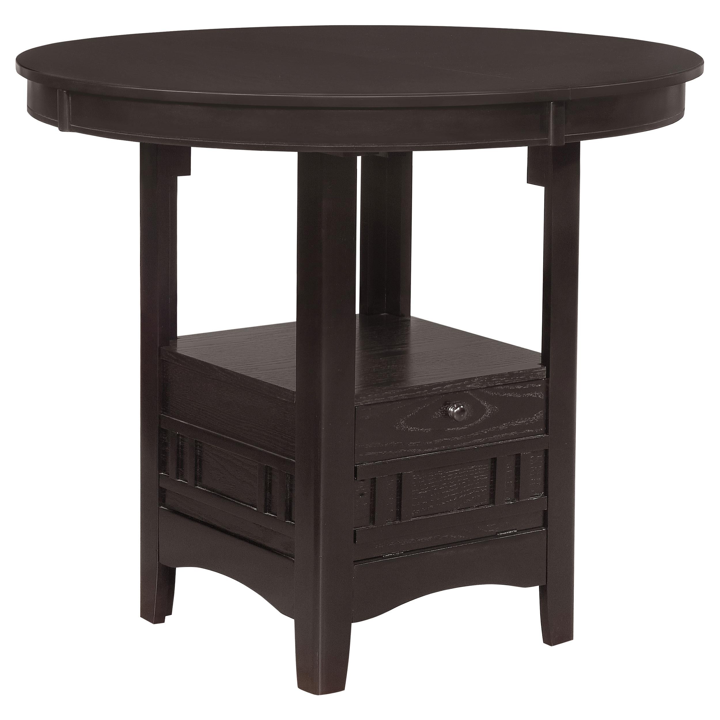  Coaster Furniture Lavon 102888 Oval 60-inch Extension Counter Dining Table - Espresso IMAGE 2