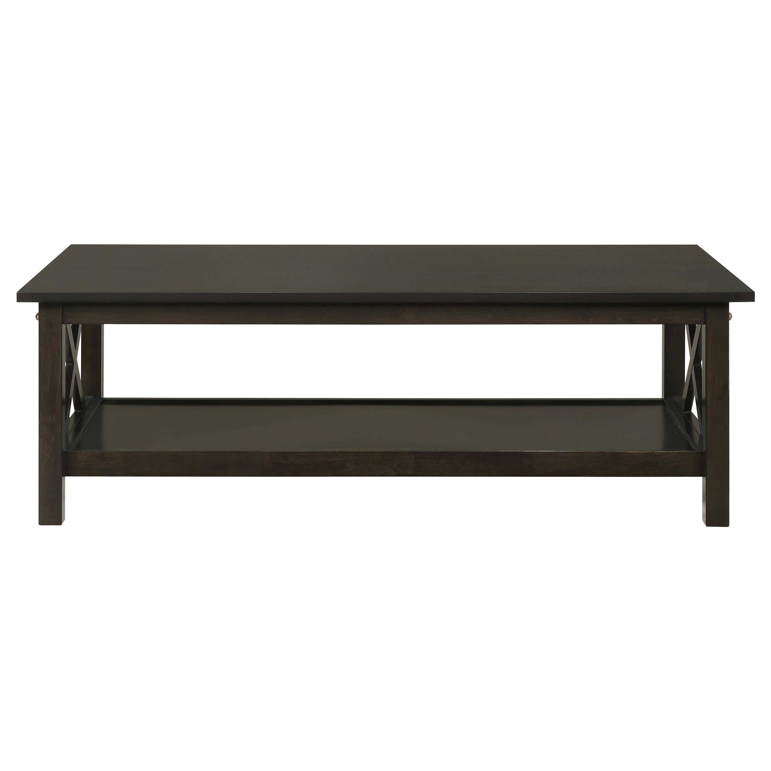  Coaster Furniture Rachelle 5909 3-piece Rectangular Coffee Table Set - Deep Merlot IMAGE 3
