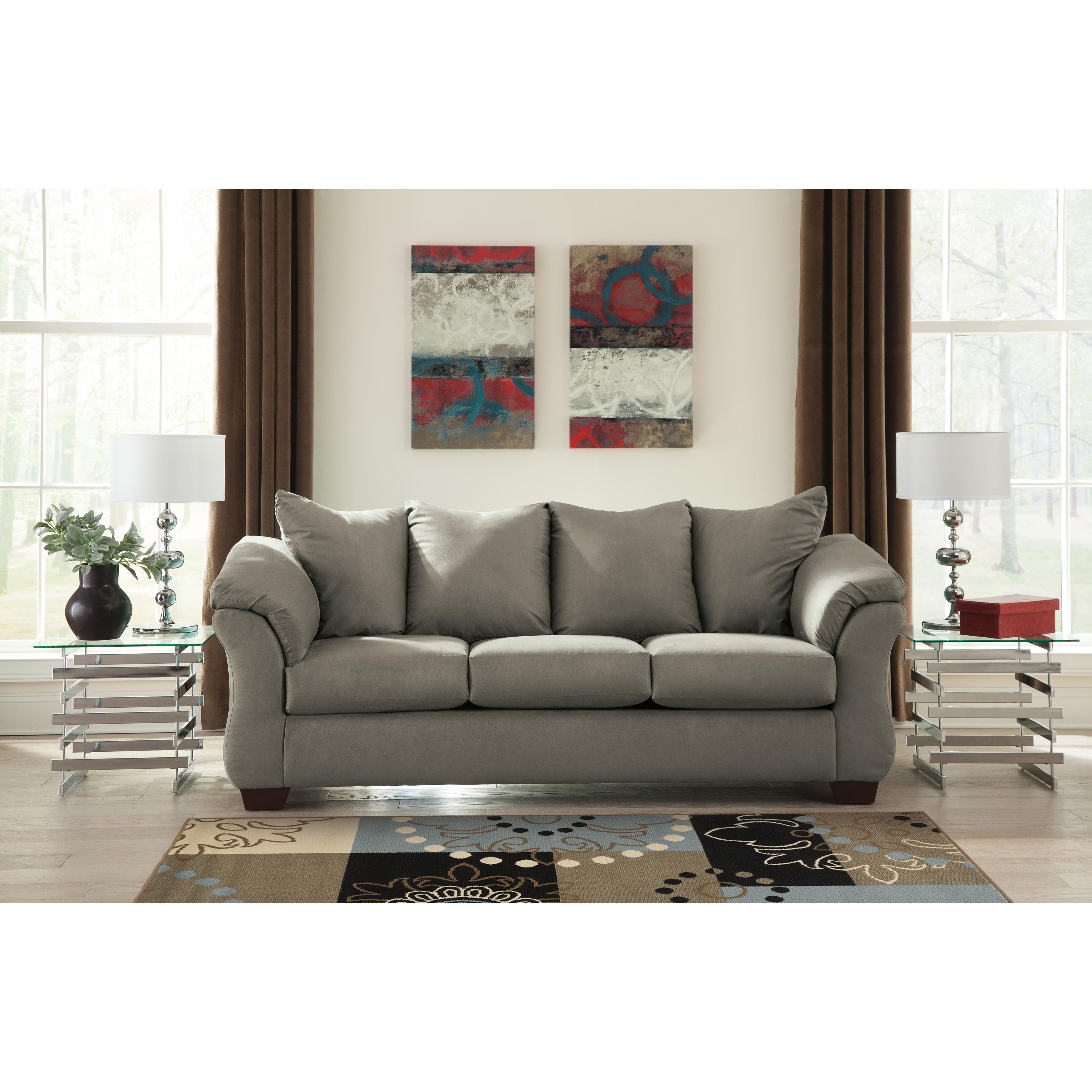  Manufacturer Color_Cobblestone --  Signature Design by Ashley Darcy Stationary Fabric Sofa IMAGE 2