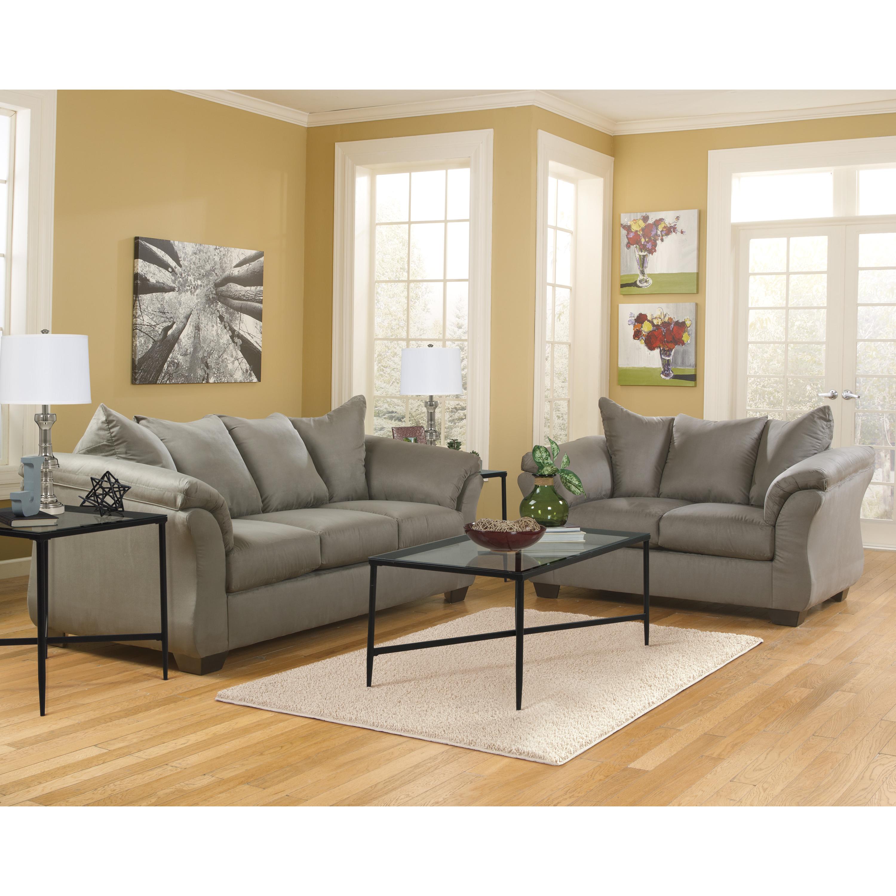  Manufacturer Color_Cobblestone --  Signature Design by Ashley Darcy Stationary Fabric Sofa IMAGE 5