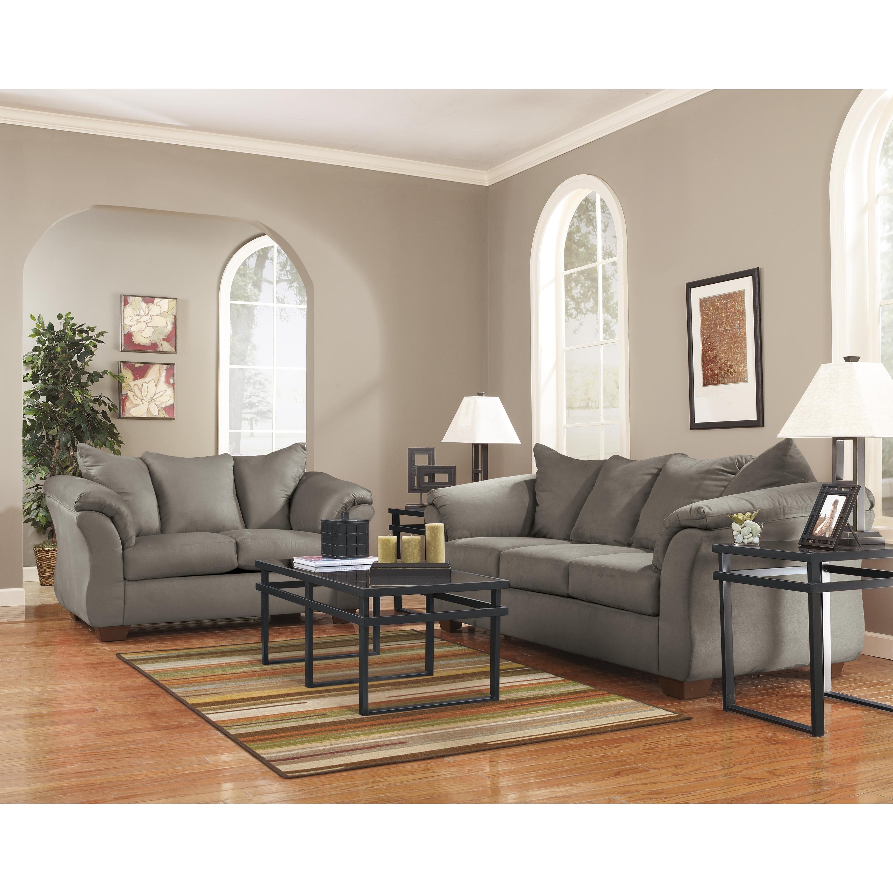  Manufacturer Color_Cobblestone --  Signature Design by Ashley Darcy Stationary Fabric Sofa IMAGE 7