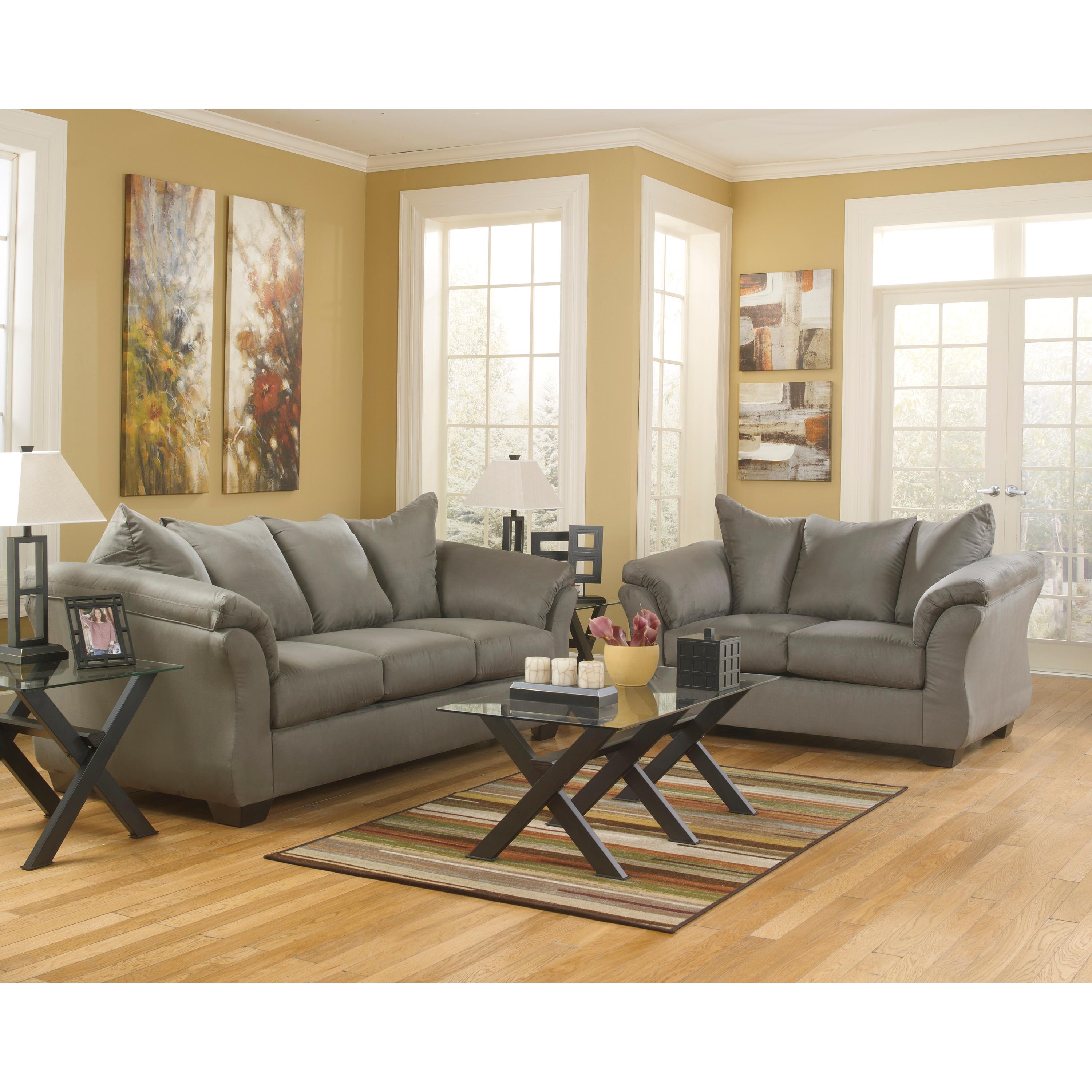  Manufacturer Color_Cobblestone --  Signature Design by Ashley Darcy Stationary Fabric Sofa IMAGE 8