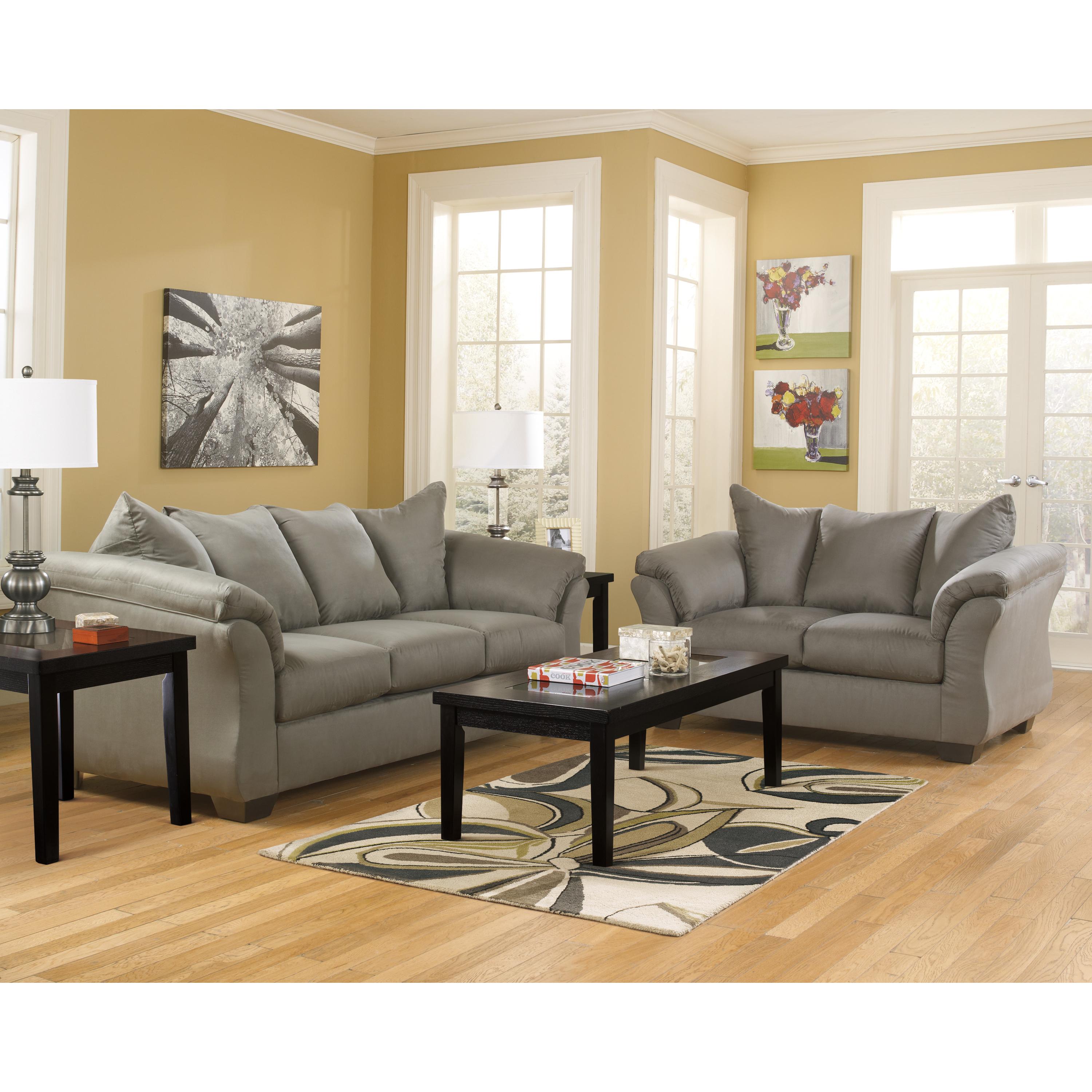  Manufacturer Color_Cobblestone --  Signature Design by Ashley Darcy Stationary Fabric Sofa IMAGE 9