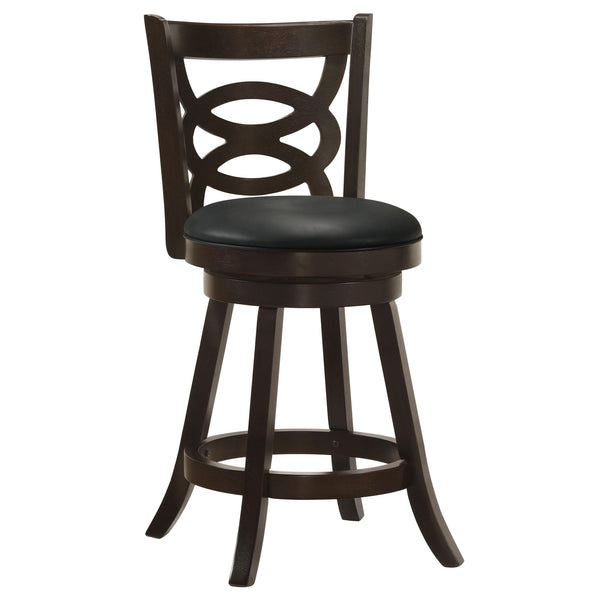 Coaster Furniture Calecita 101929 Wood Swivel Counter Stool - Cappuccino (Set of 2)