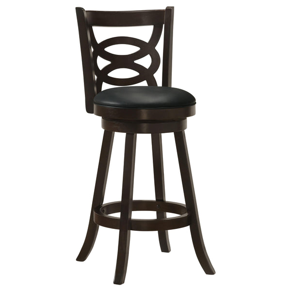 Coaster Furniture Calecita 101930 Wood Swivel Bar Stool - Cappuccino (Set of 2)