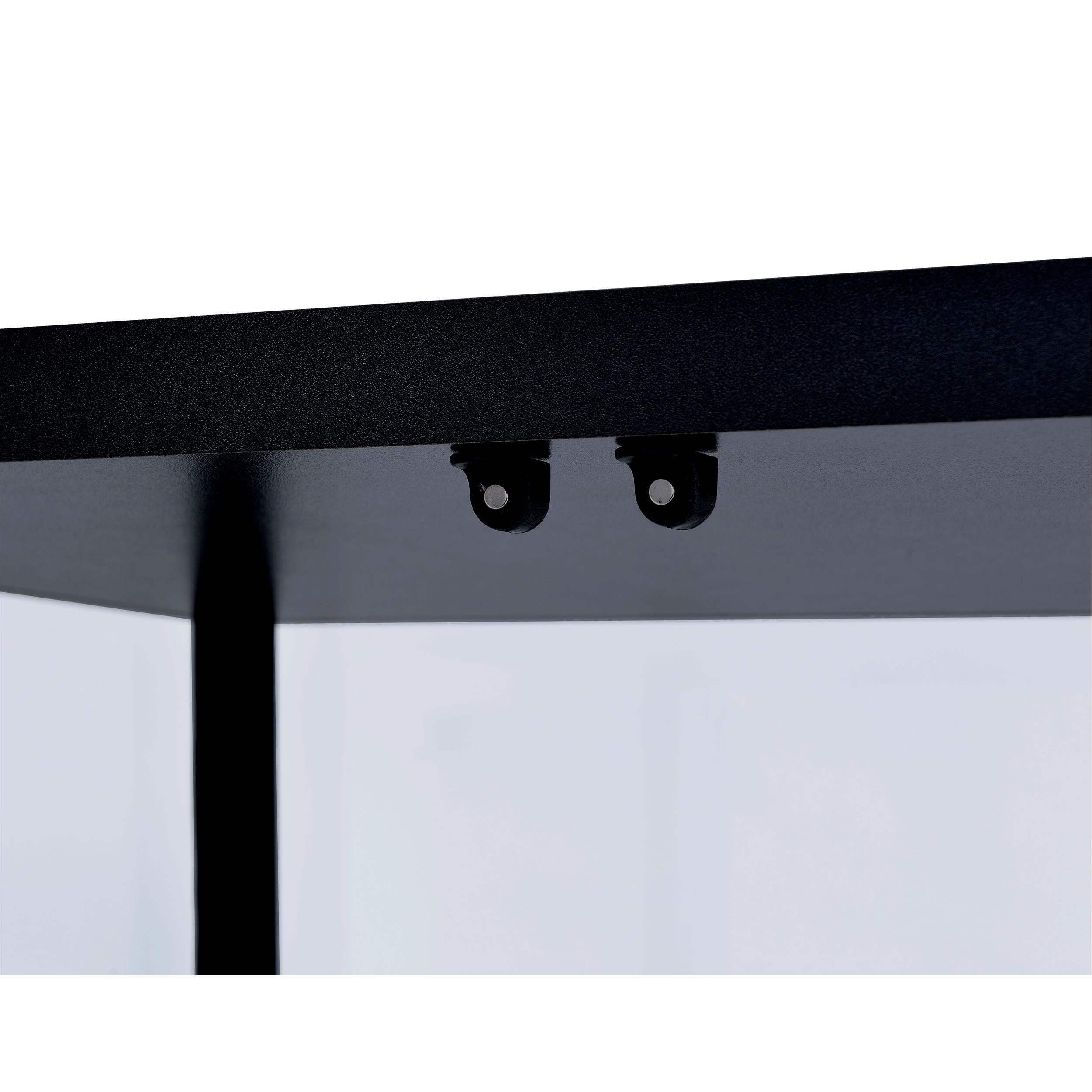  Coaster Furniture Delphinium 950170 5-shelf Clear Glass Curio Display Cabinet - Black IMAGE 8