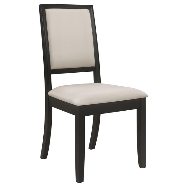 Coaster Furniture Louise 101562 Upholstered Wood Dining Side Chair - Black (Set of 2)