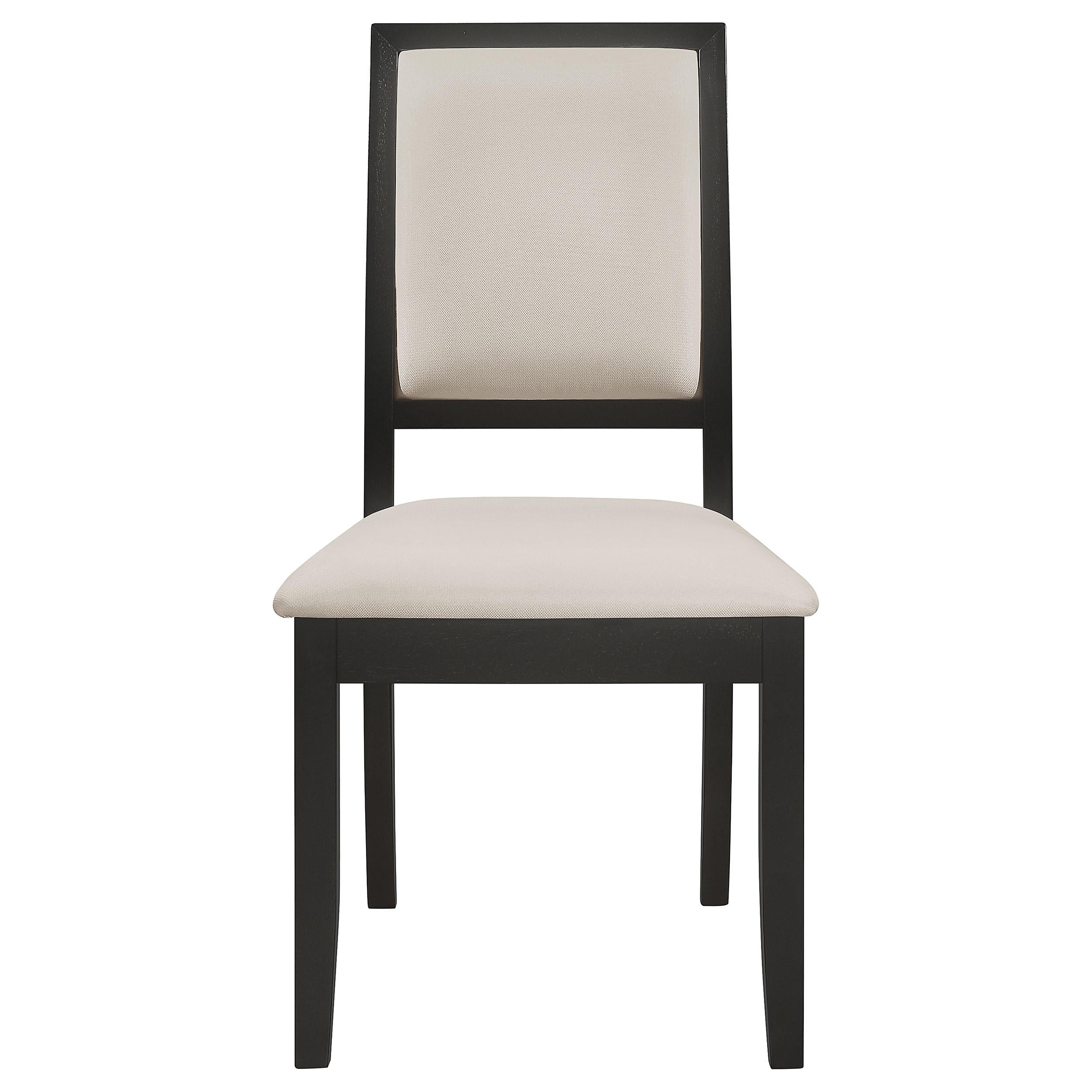  Coaster Furniture Louise 101562 Upholstered Wood Dining Side Chair - Black (Set of 2) IMAGE 2