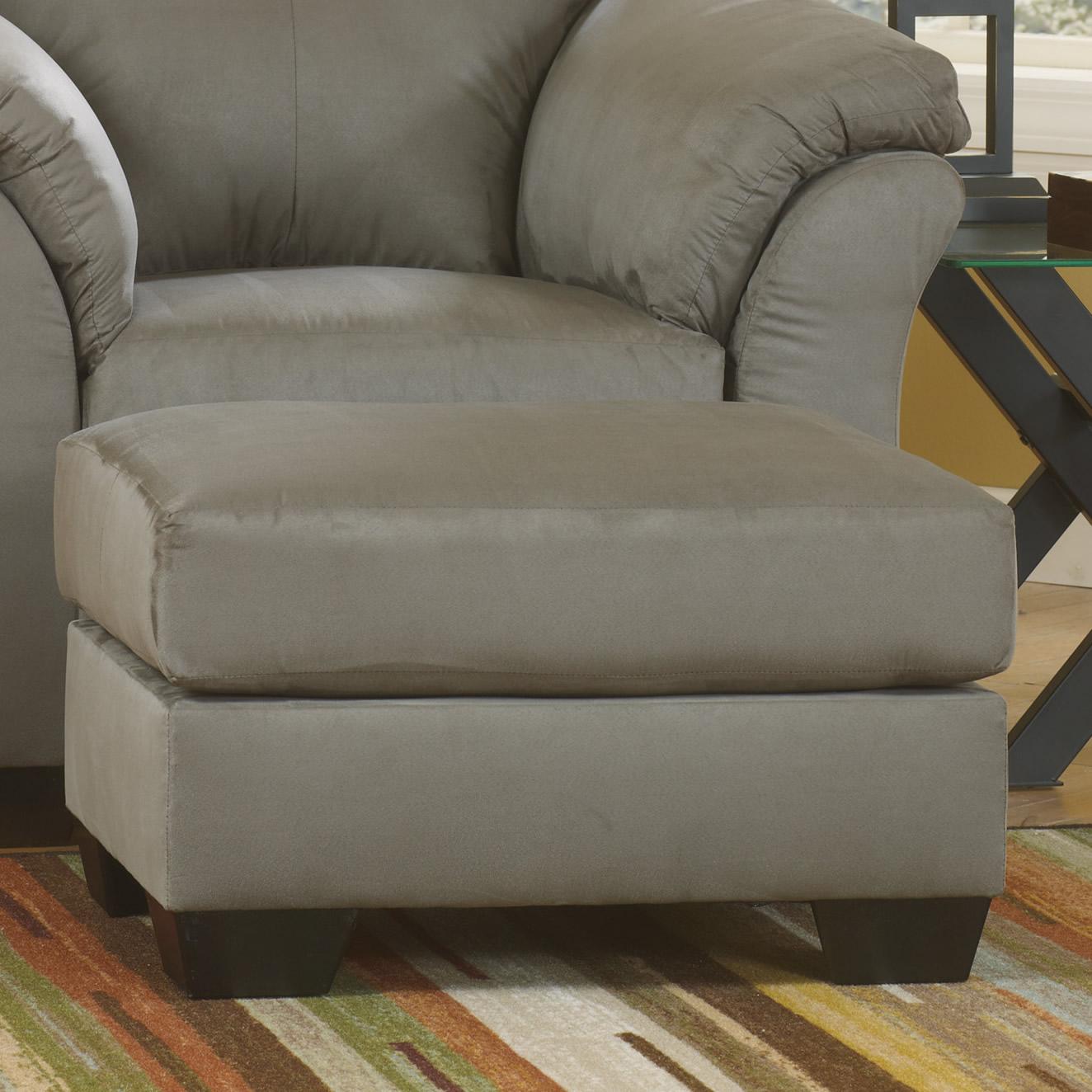  Manufacturer Color_Cobblestone --  Signature Design by Ashley Darcy Fabric Ottoman IMAGE 1
