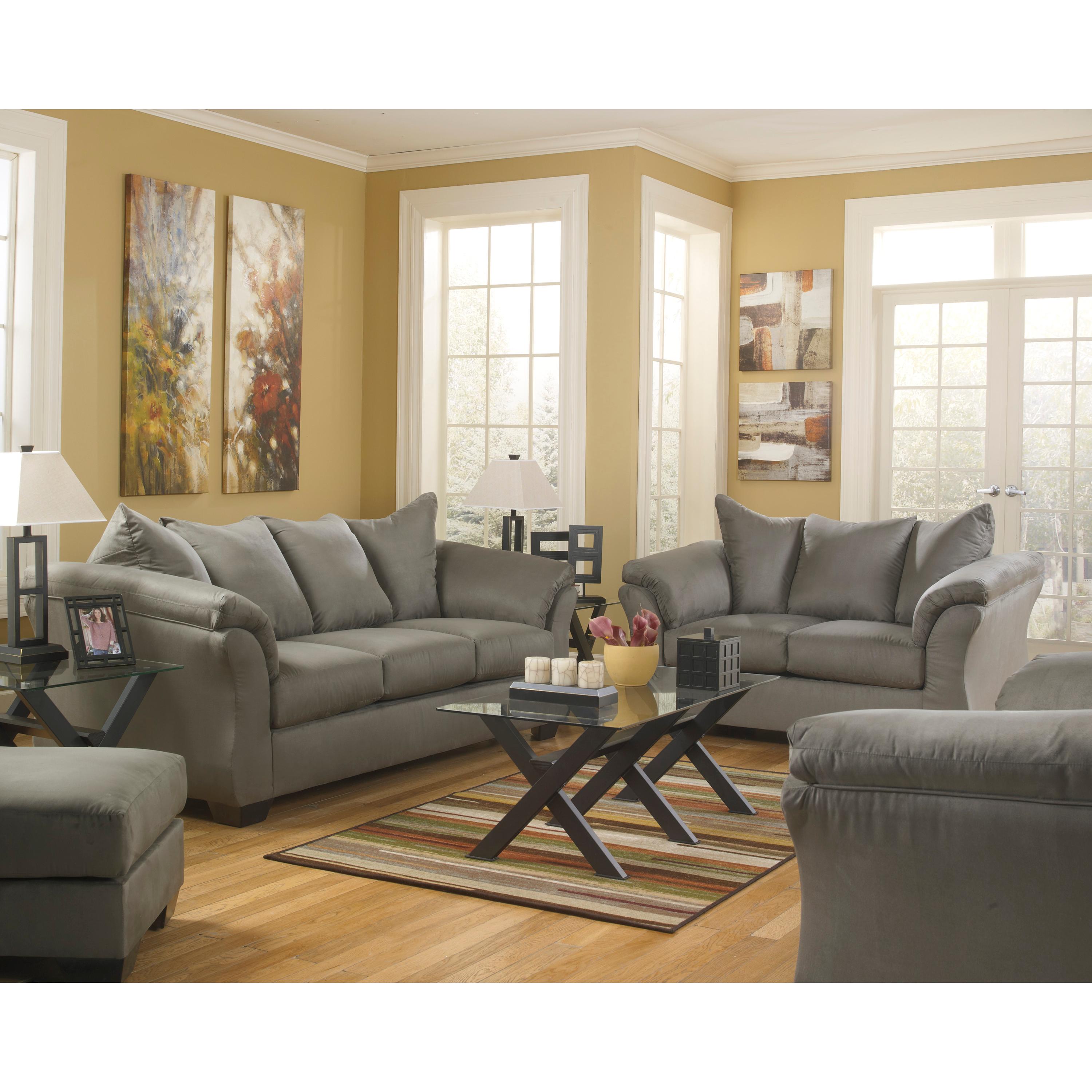  Manufacturer Color_Cobblestone --  Signature Design by Ashley Darcy Stationary Fabric Chair IMAGE 3