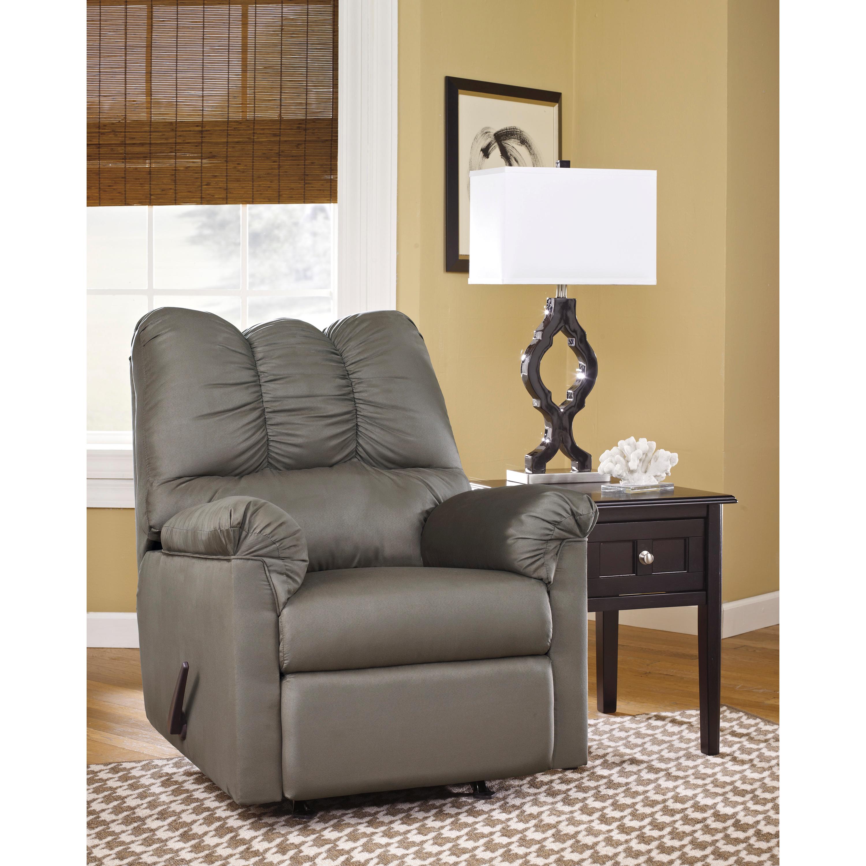  Manufacturer Color_Cobblestone --  Signature Design by Ashley Darcy Rocker Fabric Recliner IMAGE 1