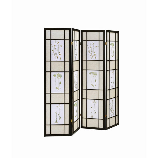 Coaster Furniture Catabella 4407 4-Panel Room Divider Folding Shoji Screen - Floral