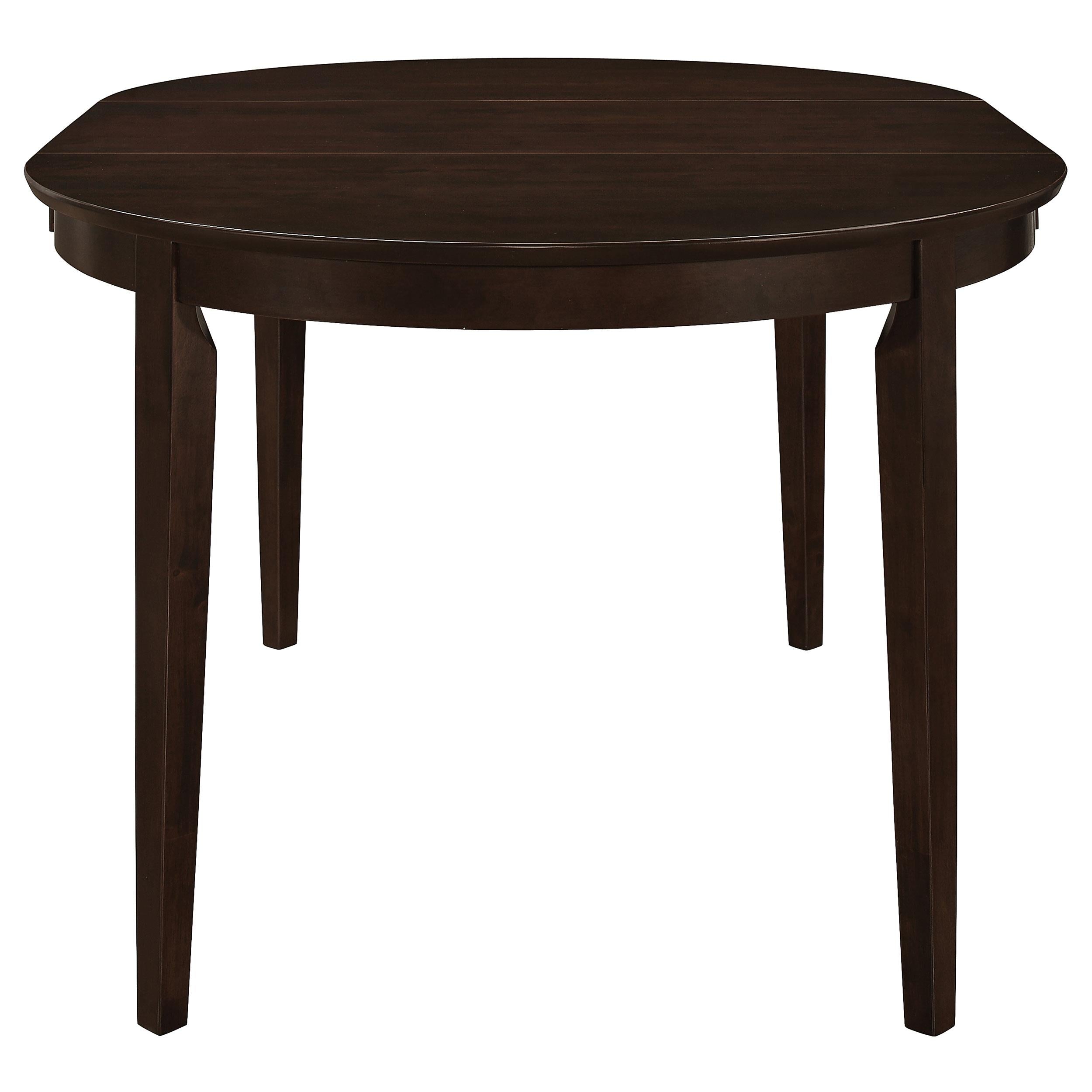  Coaster Furniture Gabriel 100770 Oval 60-inch Extension Leaf Dining Table - Cappuccino IMAGE 3
