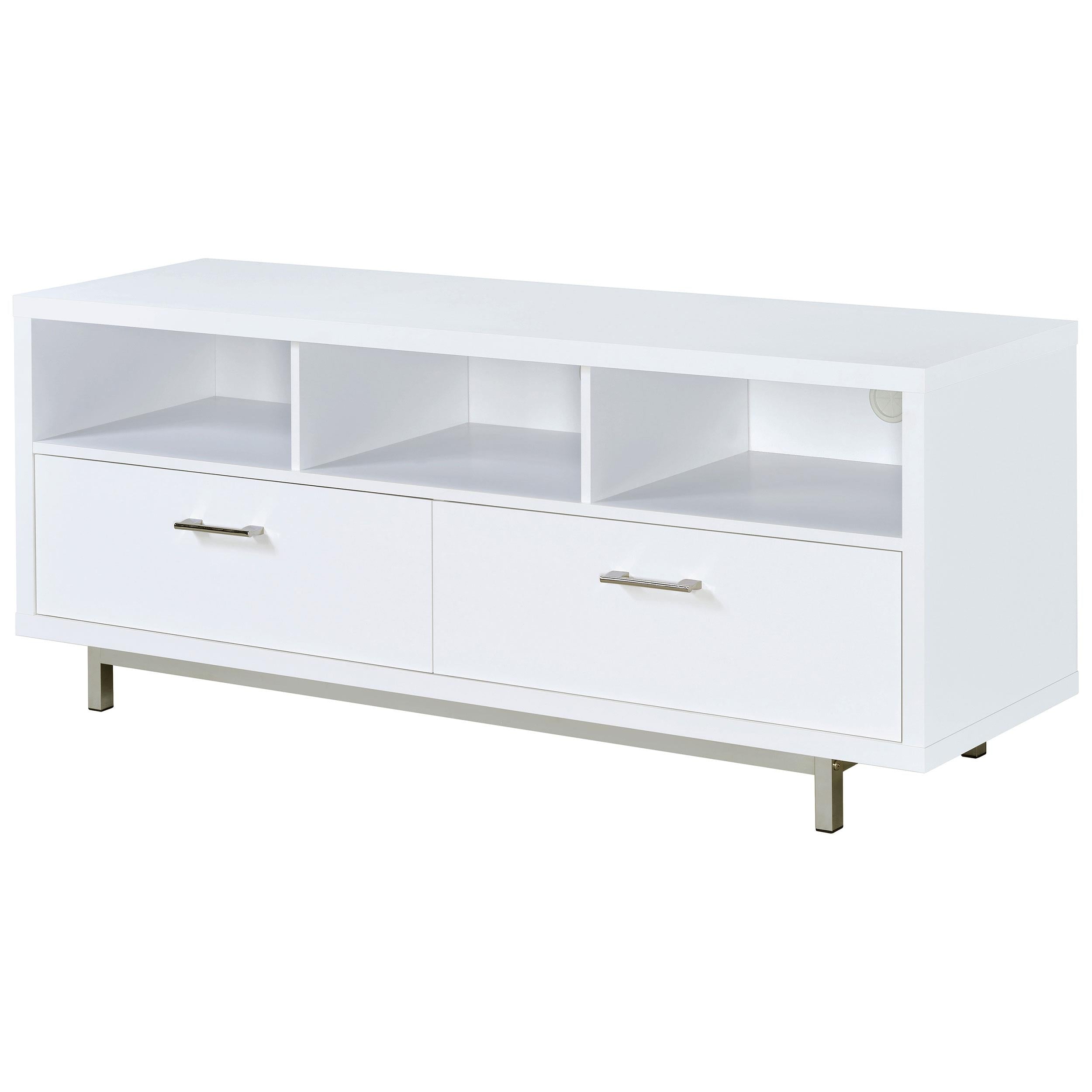  Coaster Furniture Casey 701972 2-Drawer Engineered Wood 60" TV Stand - White IMAGE 3