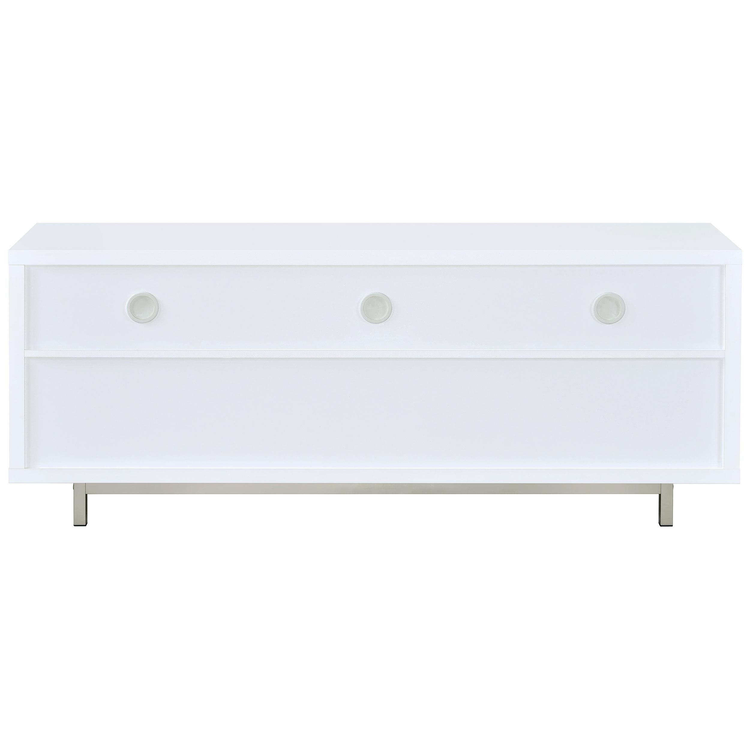 Coaster Furniture Casey 701972 2-Drawer Engineered Wood 60" TV Stand - White IMAGE 5