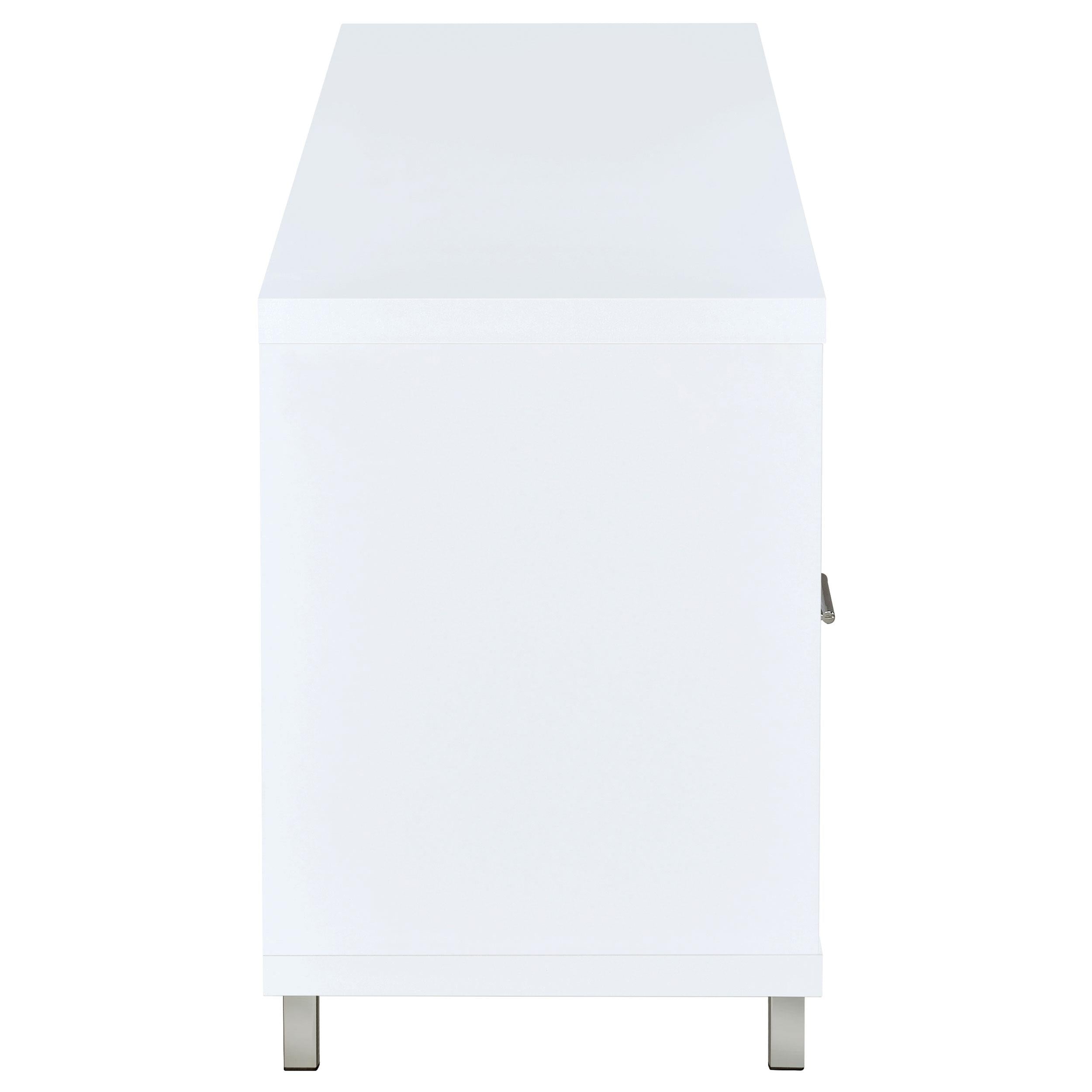  Coaster Furniture Casey 701972 2-Drawer Engineered Wood 60" TV Stand - White IMAGE 6