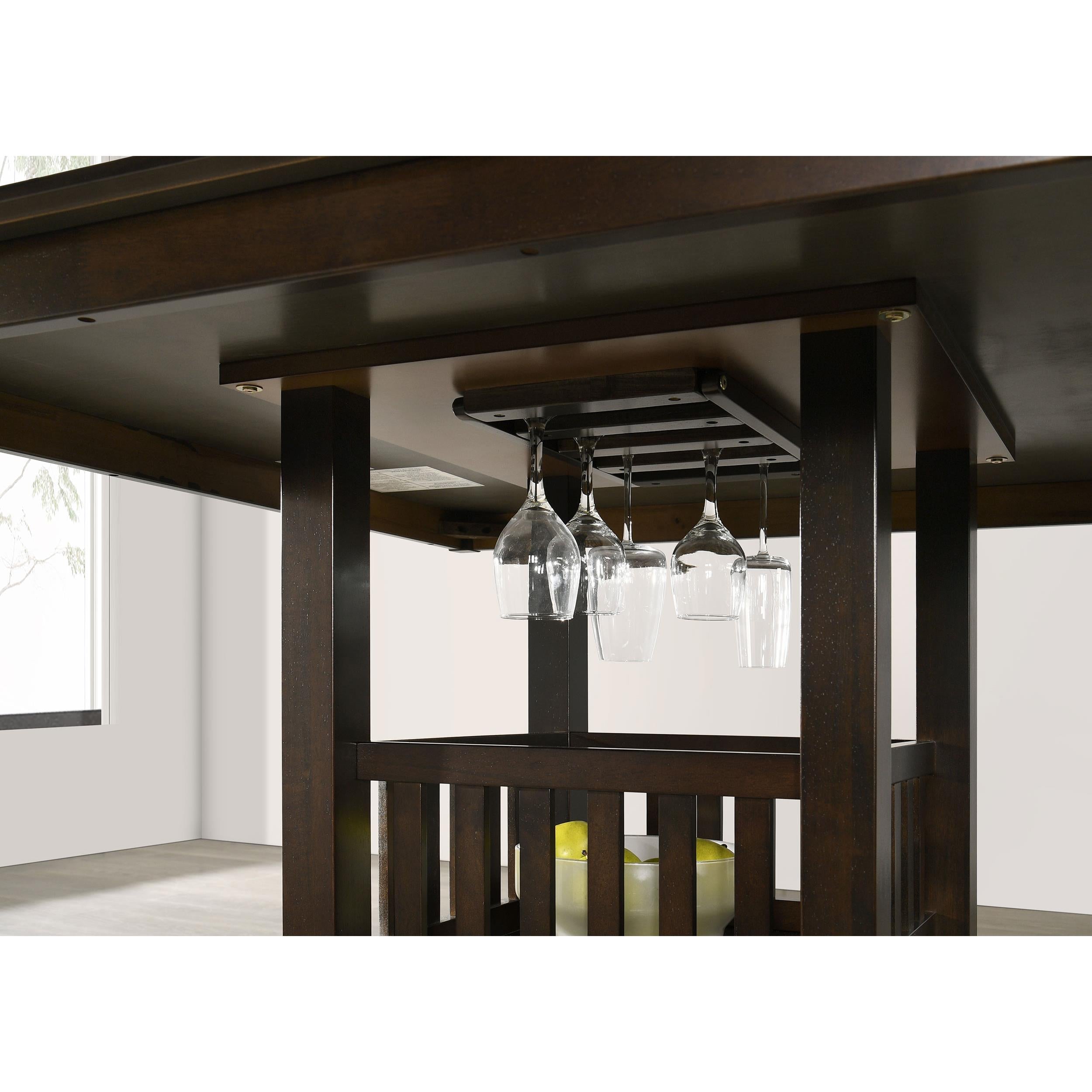  Coaster Furniture Jaden 100958 Square 47-inch Counter Height Dining Table - Espresso IMAGE 10