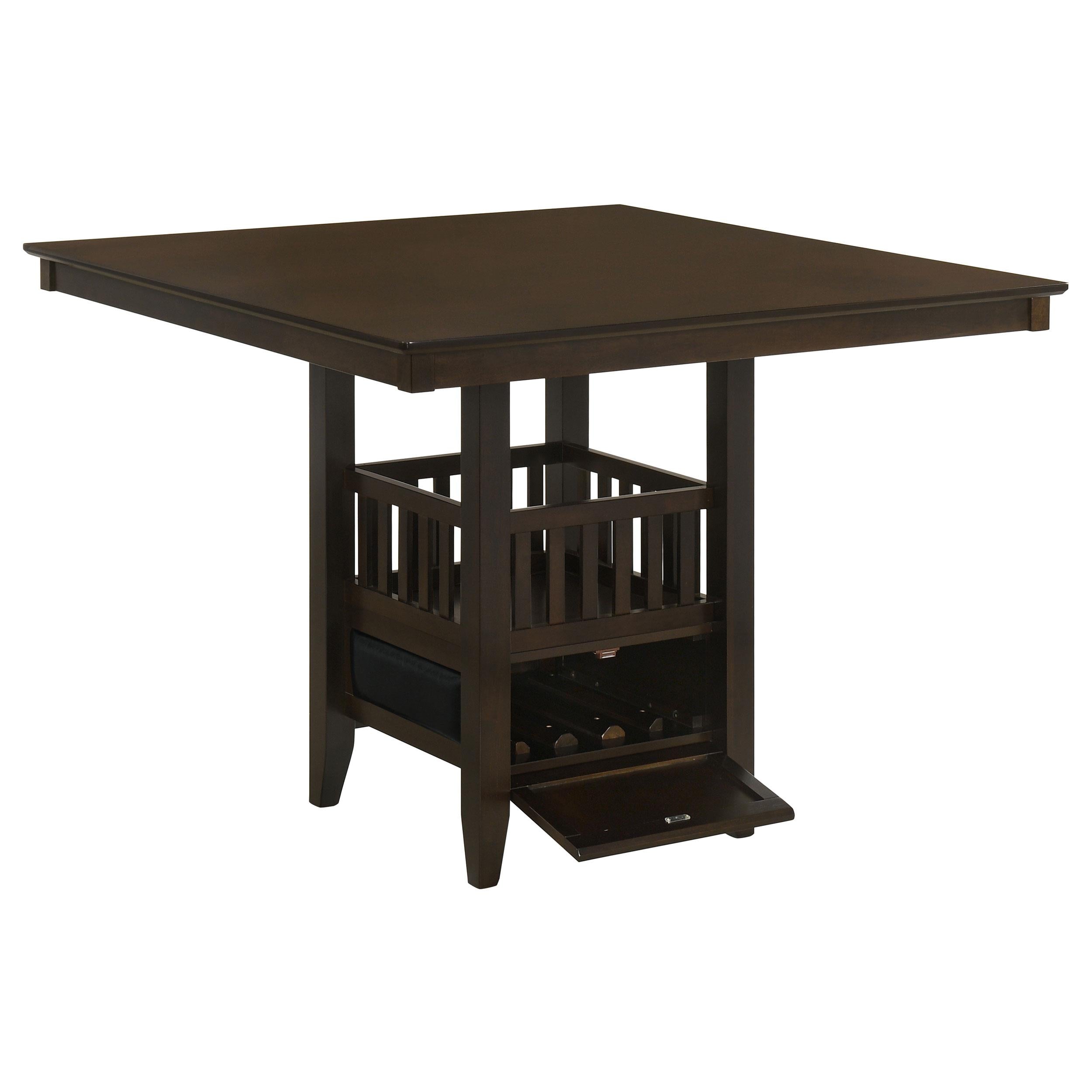  Coaster Furniture Jaden 100958 Square 47-inch Counter Height Dining Table - Espresso IMAGE 2