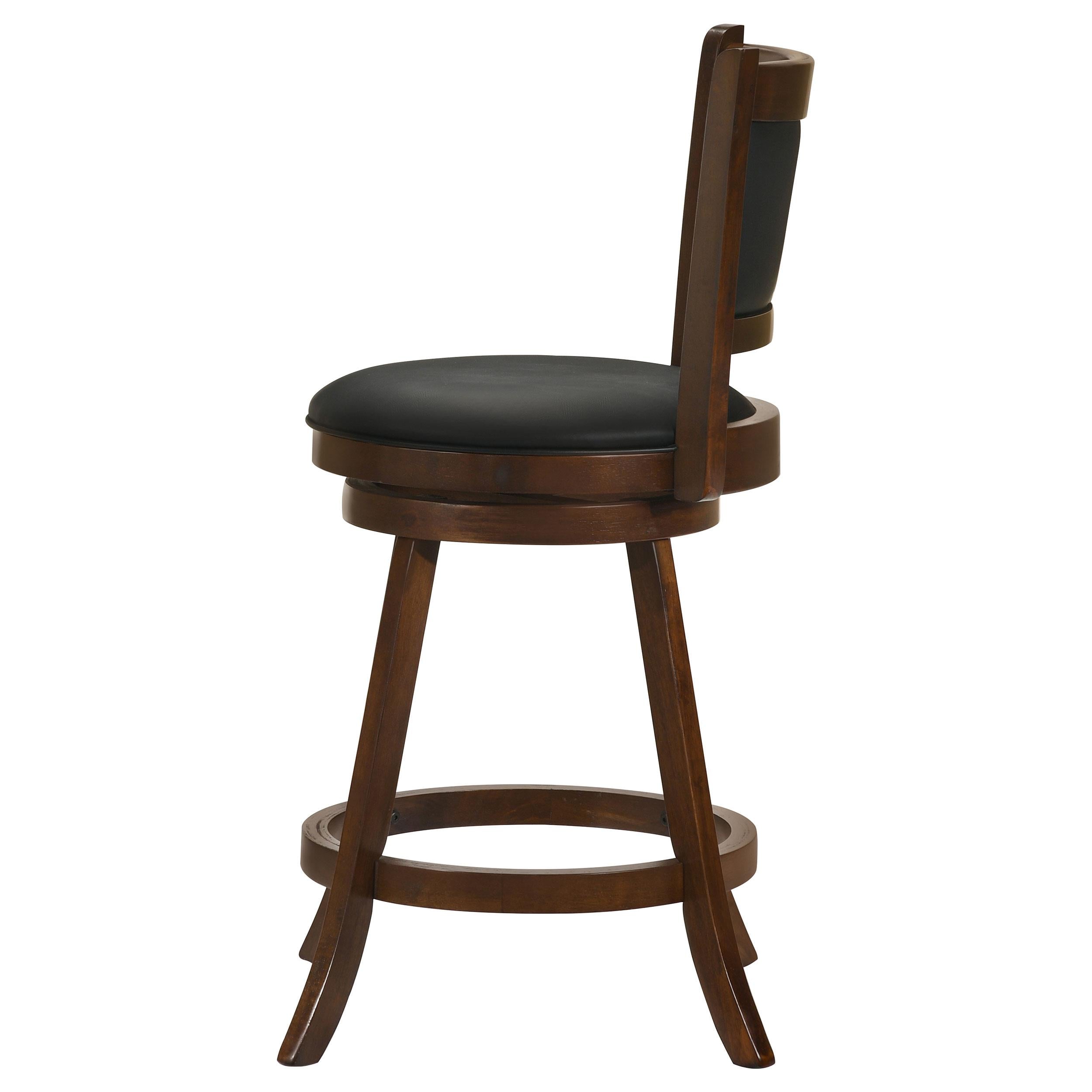  Coaster Furniture Broxton 101919 Upholstered Swivel Counter Chair - Chestnut (Set of 2) IMAGE 4