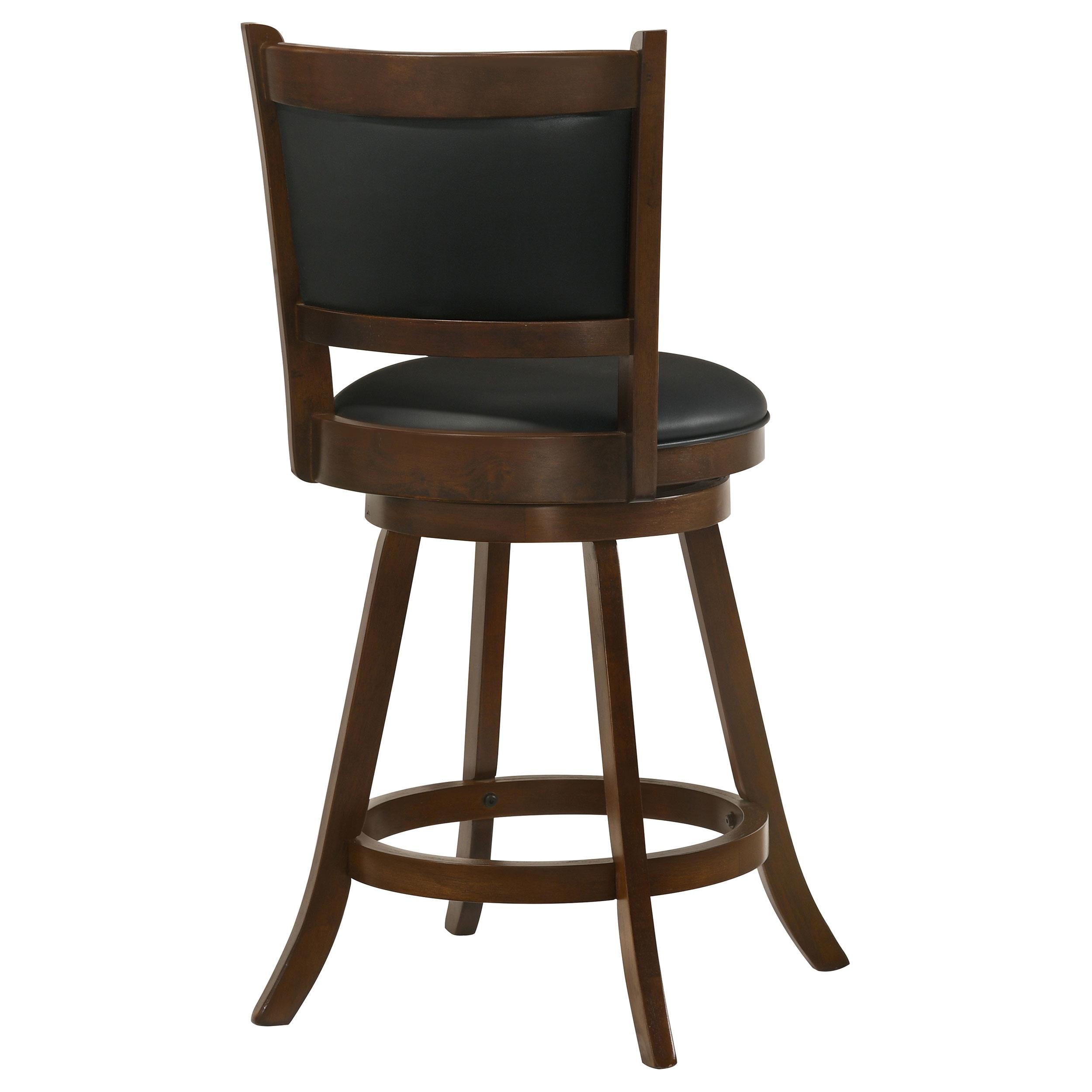  Coaster Furniture Broxton 101919 Upholstered Swivel Counter Chair - Chestnut (Set of 2) IMAGE 6