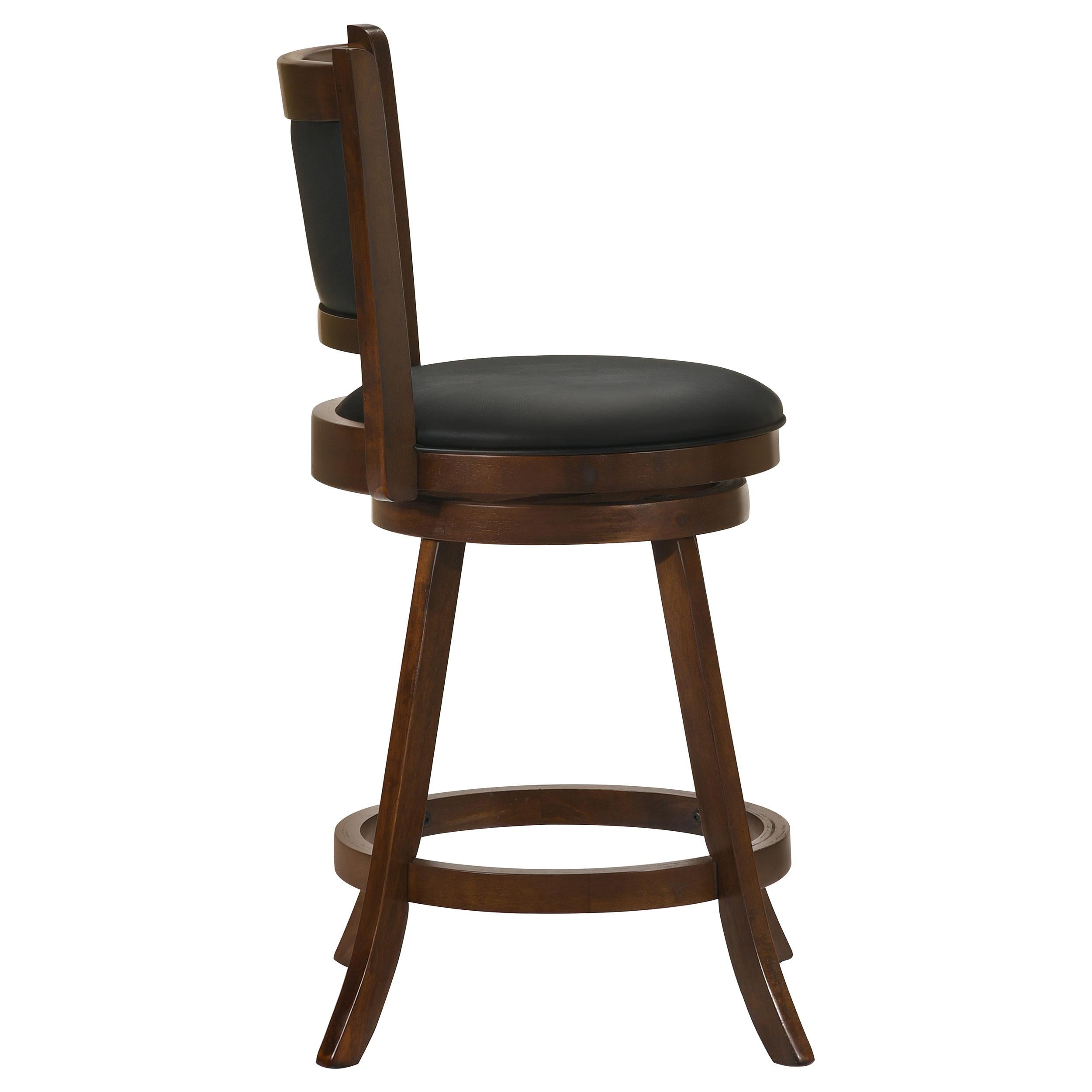  Coaster Furniture Broxton 101919 Upholstered Swivel Counter Chair - Chestnut (Set of 2) IMAGE 7