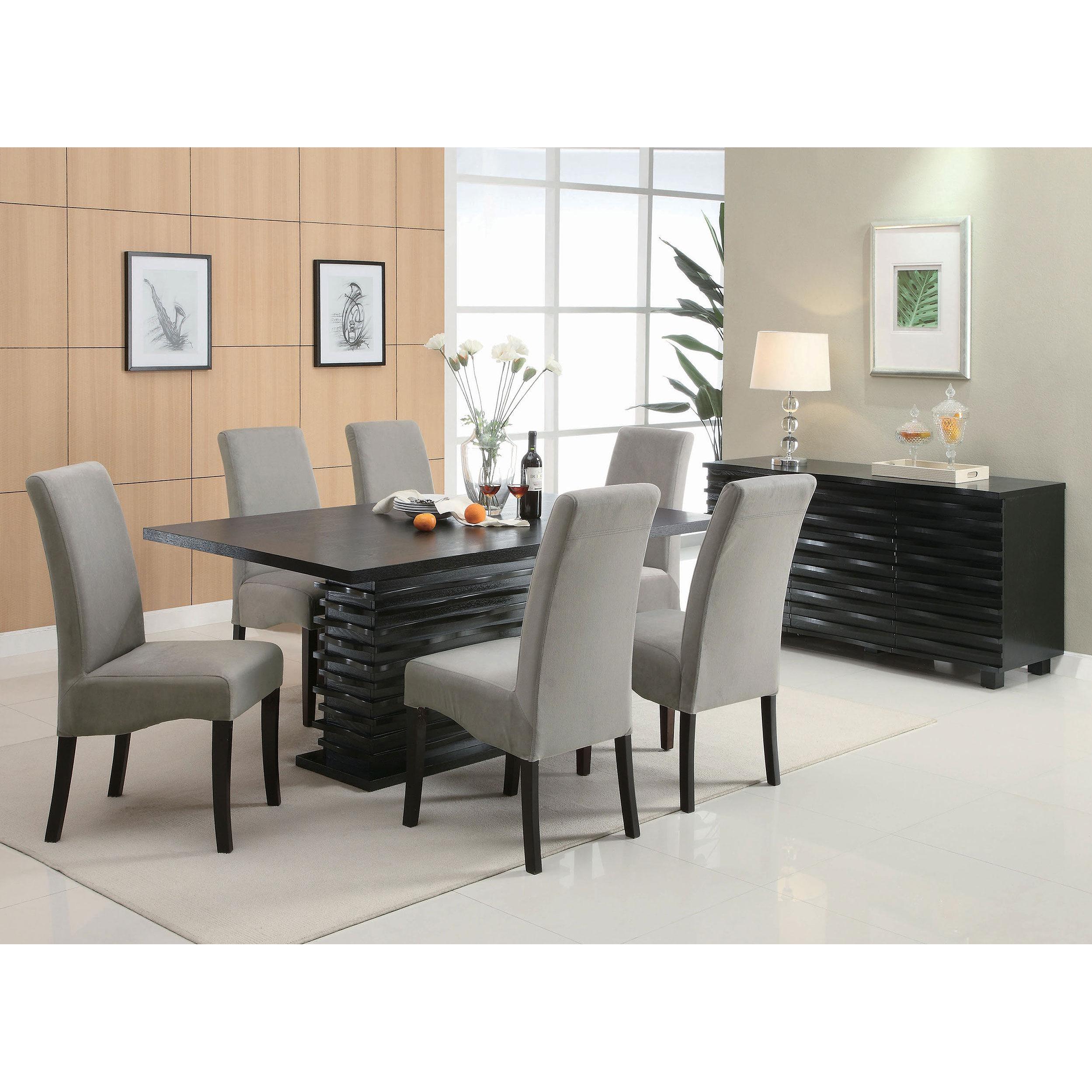 Coaster Furniture Stanton 102062 Velvet Upholstered Dining Side Chair - Grey (Set of 2) IMAGE 5