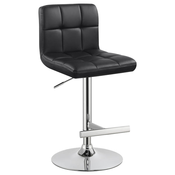 Coaster Furniture Lenny 102554 Upholstered Adjustable Bar Stool - Black (Set of 2)