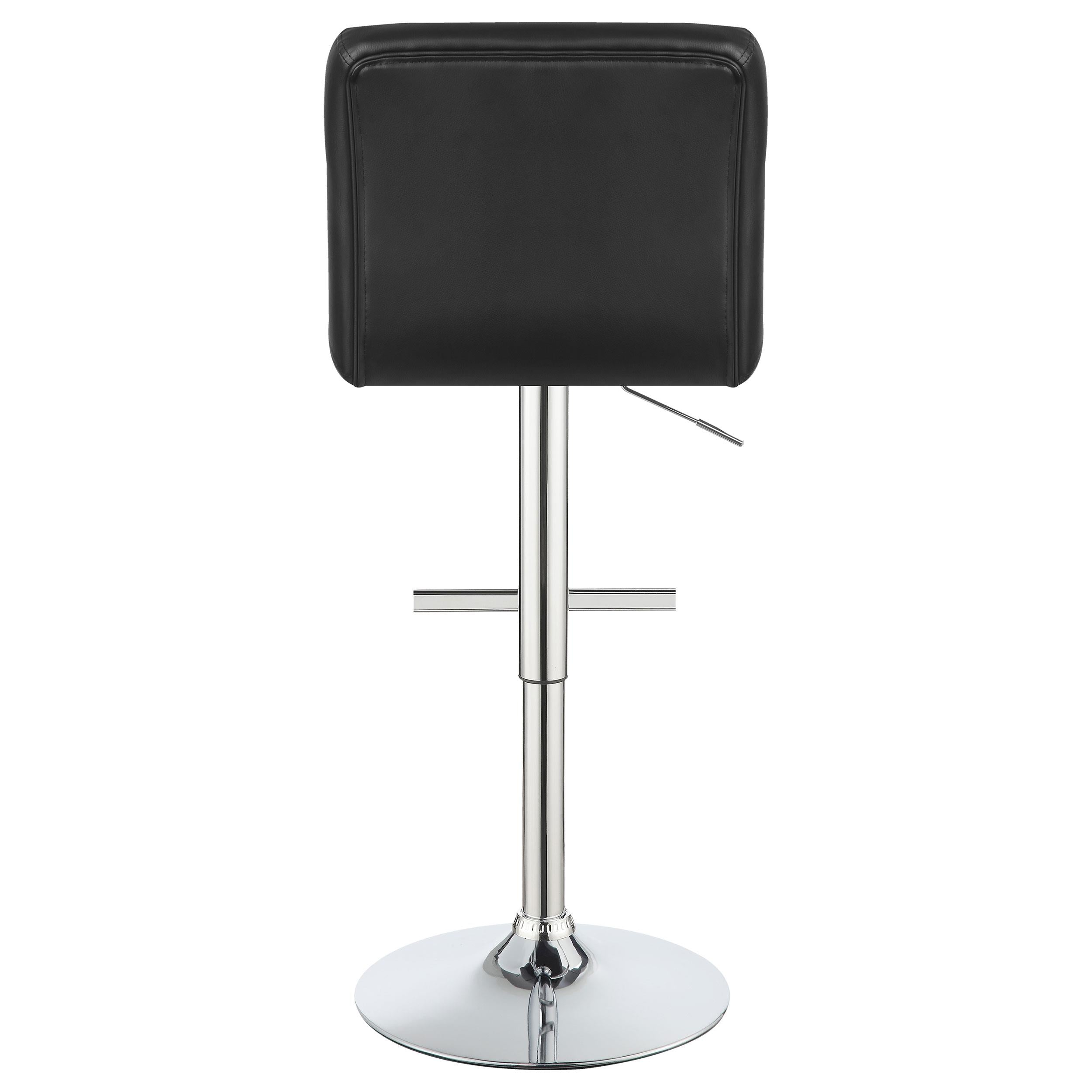 Coaster Furniture Lenny 102554 Upholstered Adjustable Bar Stool - Black (Set of 2) IMAGE 6