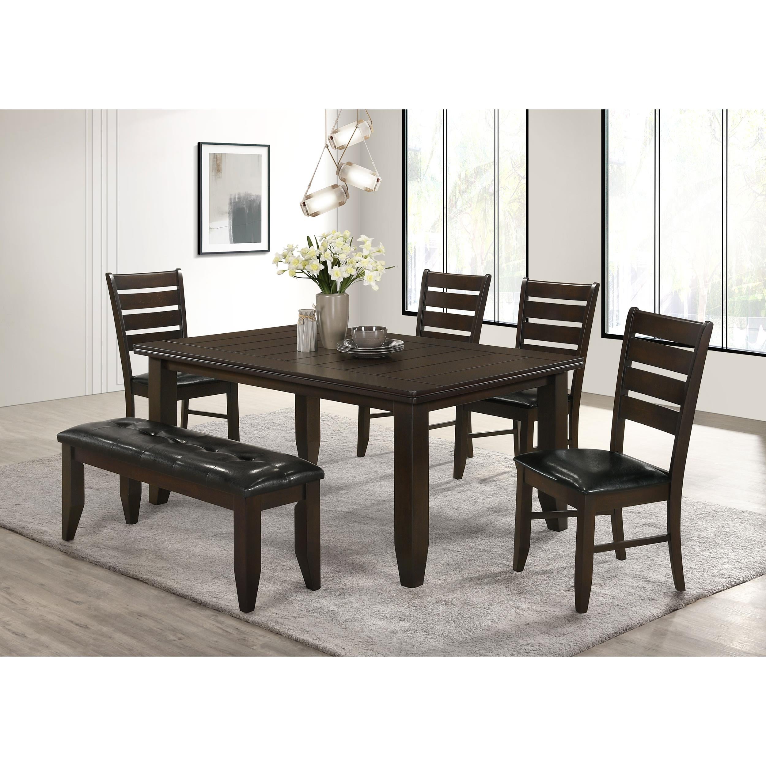  Coaster Furniture Dalila 102721 Rectangular 66-inch Wood Dining Table - Cappuccino IMAGE 6