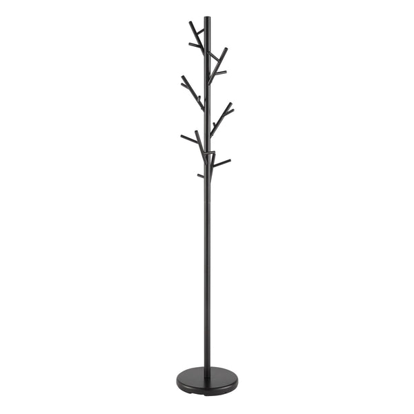 Coaster Furniture Clover 900897 18 Hook Freestanding Metal Coat Rack Hat Hanger - Black