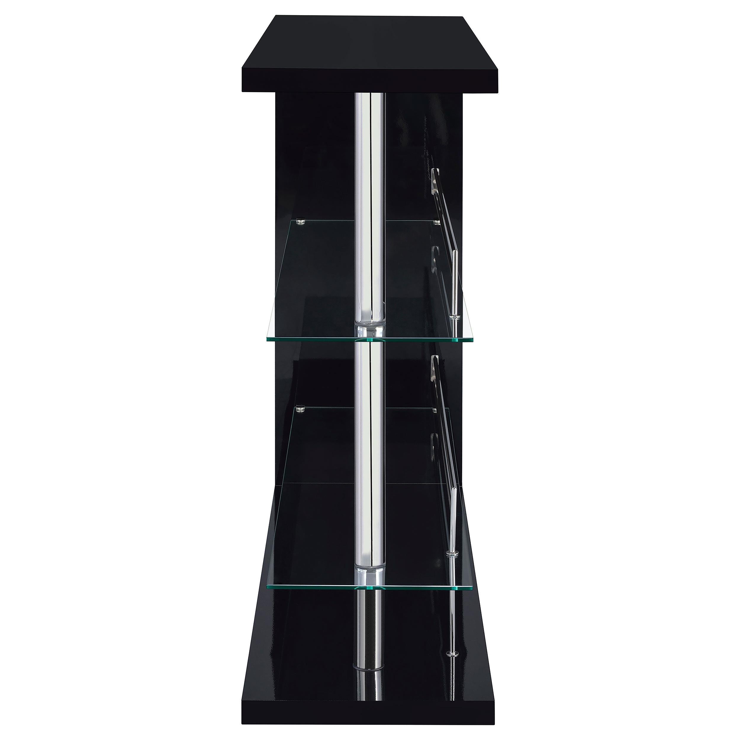  Coaster Furniture Prescott 100165 Rectangular Home Wine Table - Black High Gloss IMAGE 2