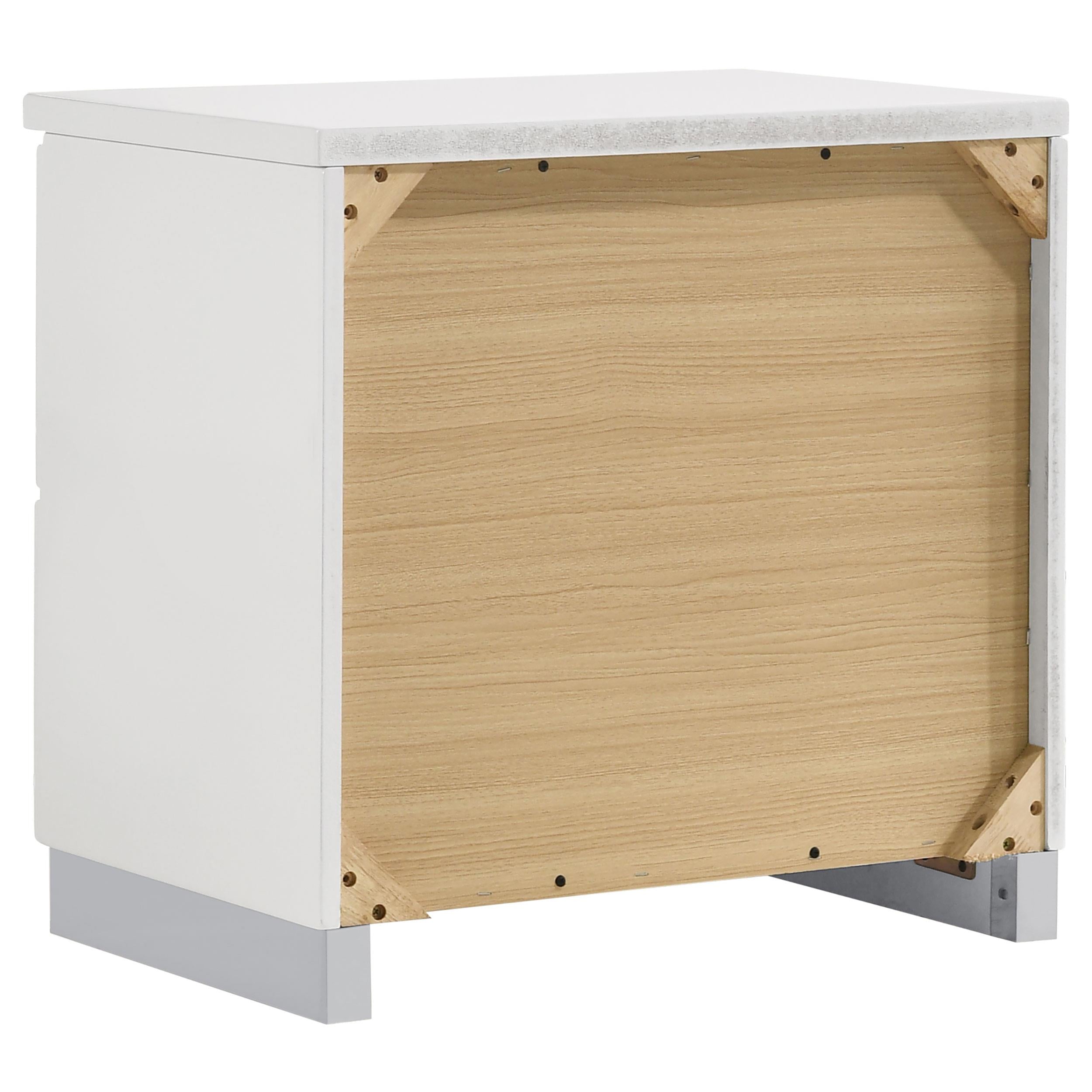  Coaster Furniture Felicity 203502 2-Drawer Nightstand - White High Gloss IMAGE 5