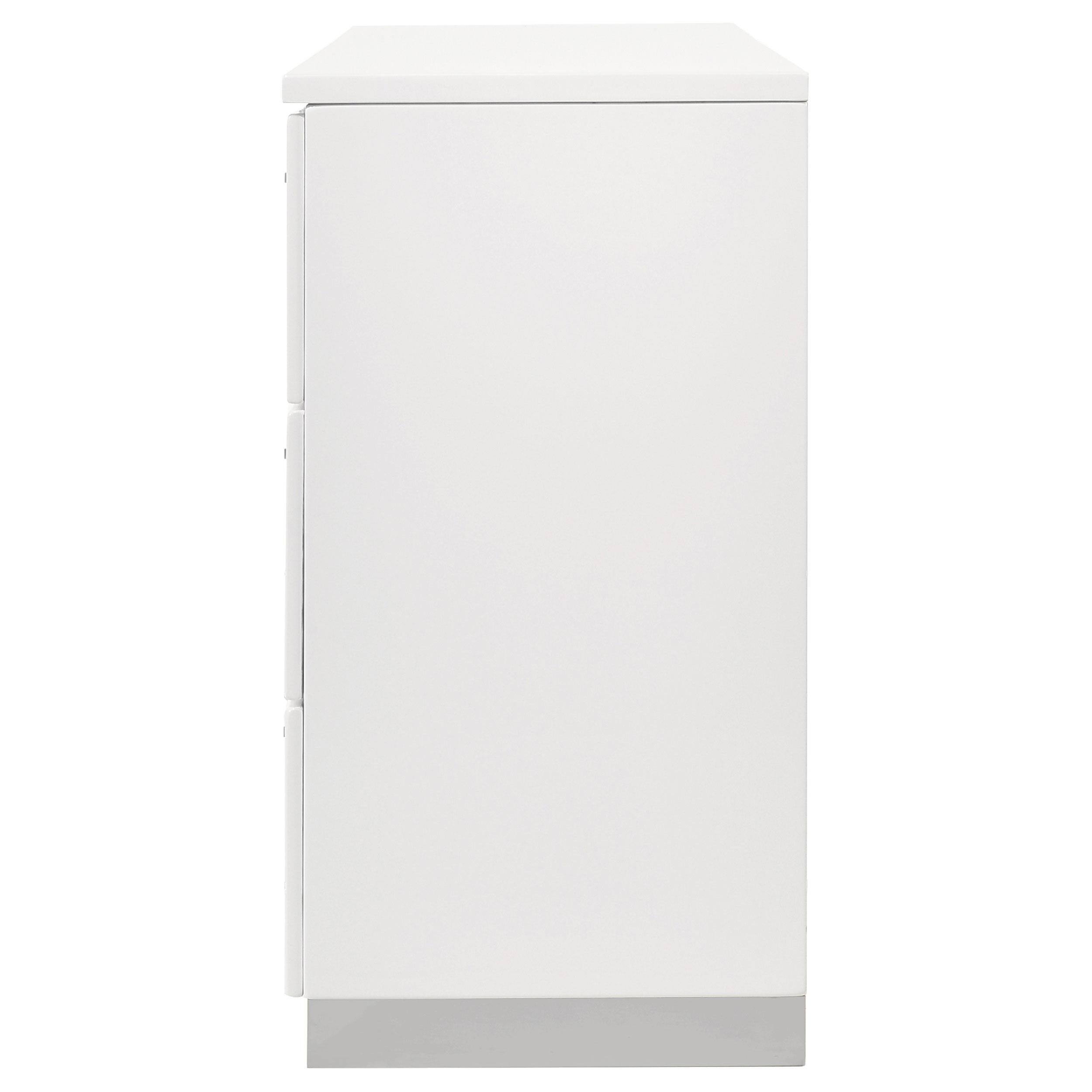  Coaster Furniture Felicity 203503 6-Drawer Dresser - White High Gloss IMAGE 4