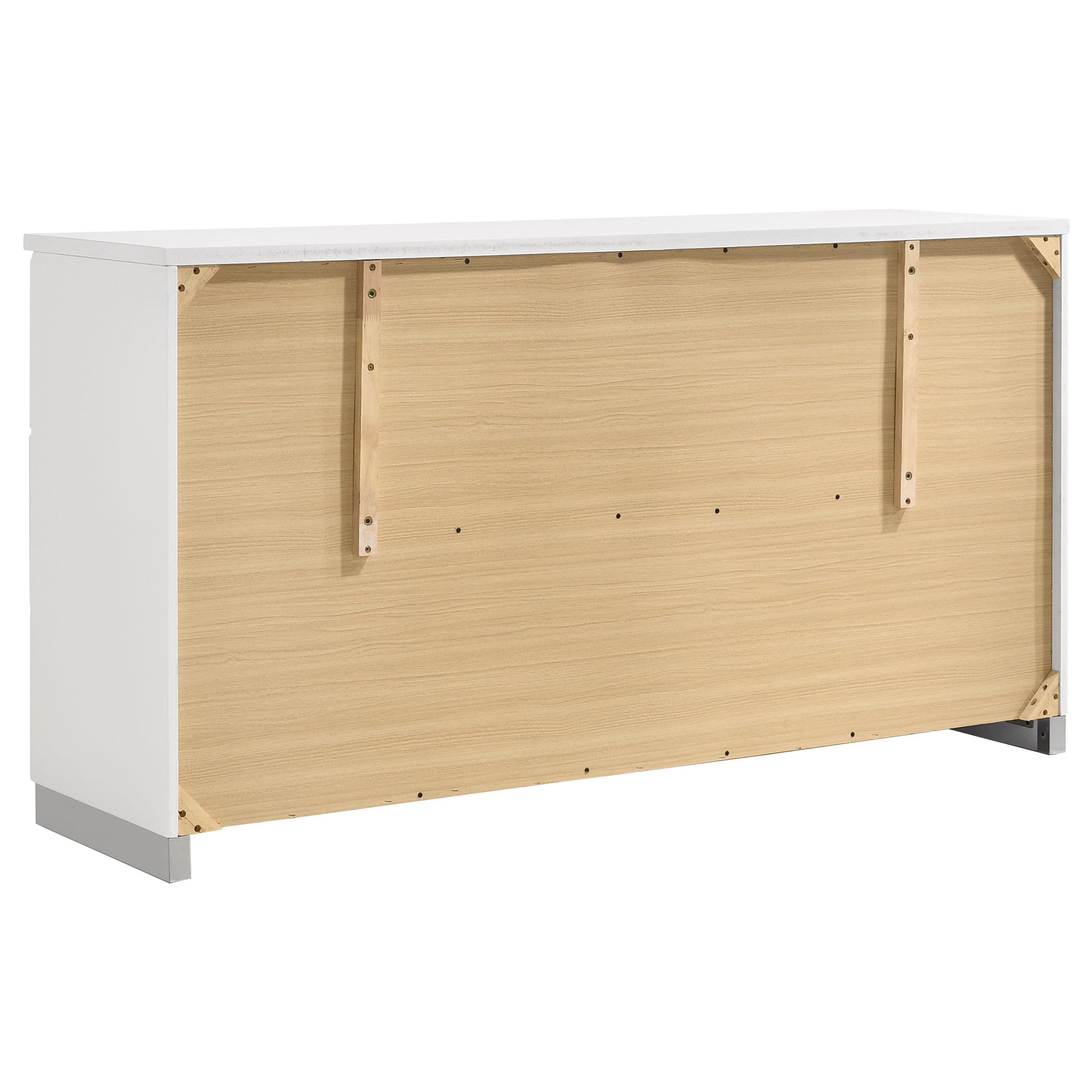  Coaster Furniture Felicity 203503 6-Drawer Dresser - White High Gloss IMAGE 5