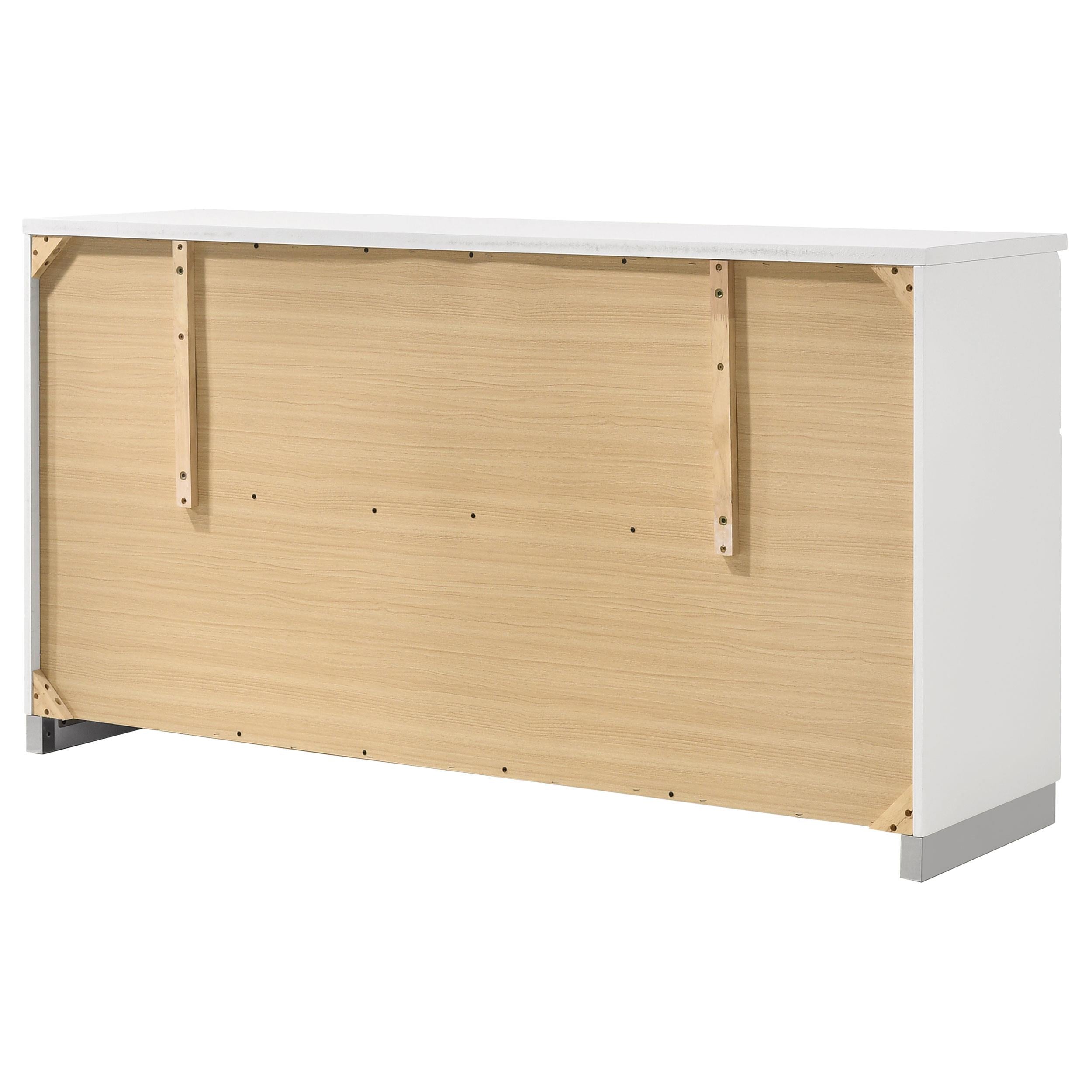  Coaster Furniture Felicity 203503 6-Drawer Dresser - White High Gloss IMAGE 7
