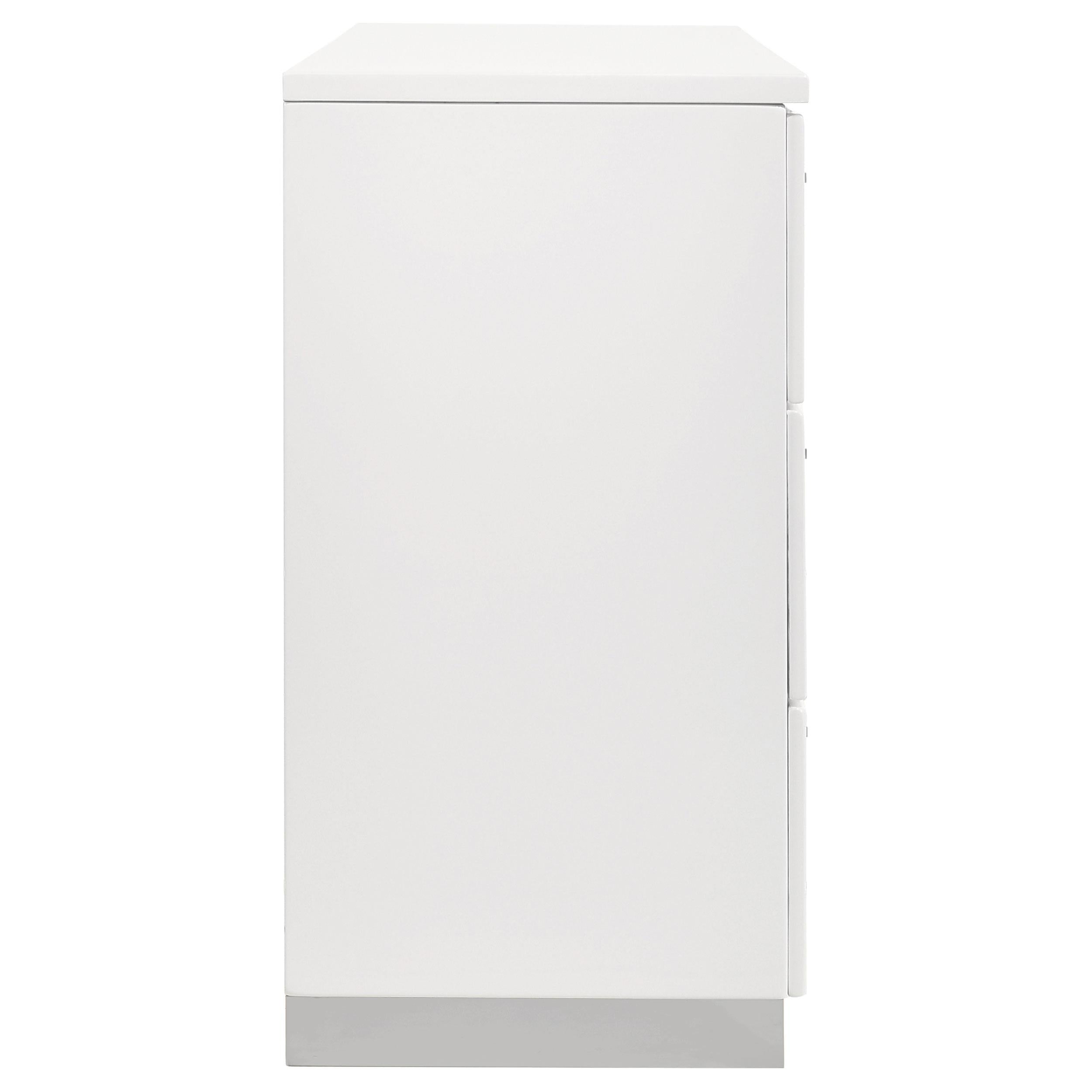  Coaster Furniture Felicity 203503 6-Drawer Dresser - White High Gloss IMAGE 8