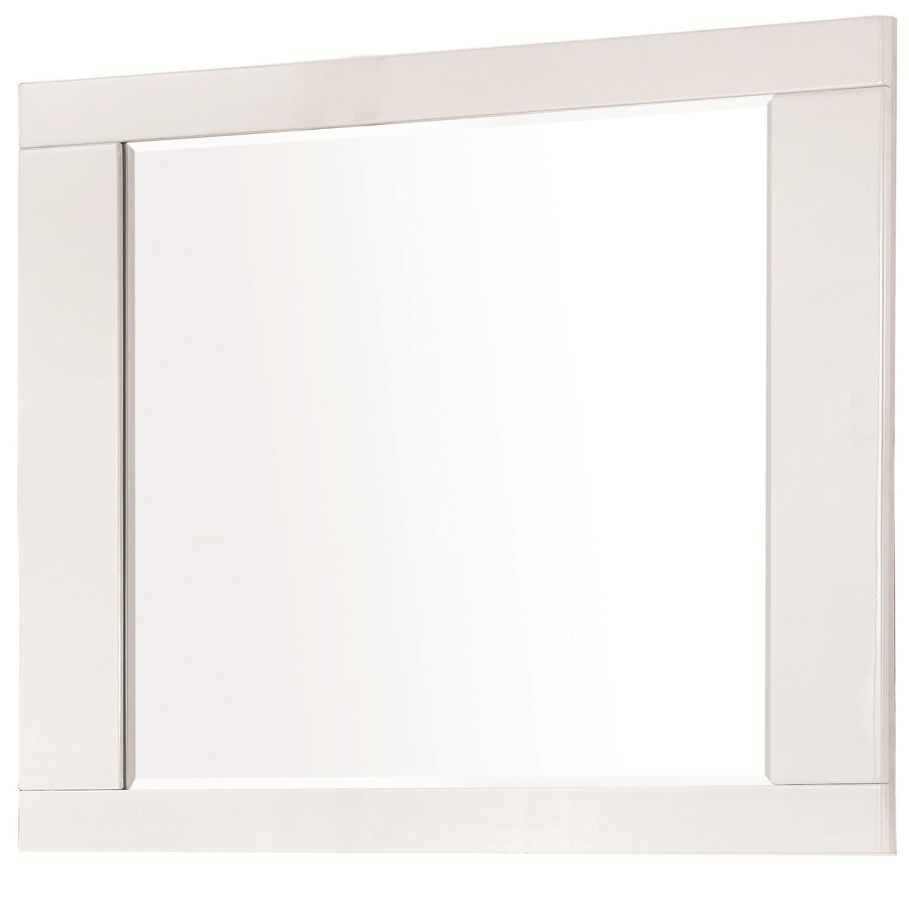  Coaster Furniture Felicity 203504 Dresser Mirror - White High Gloss IMAGE 1