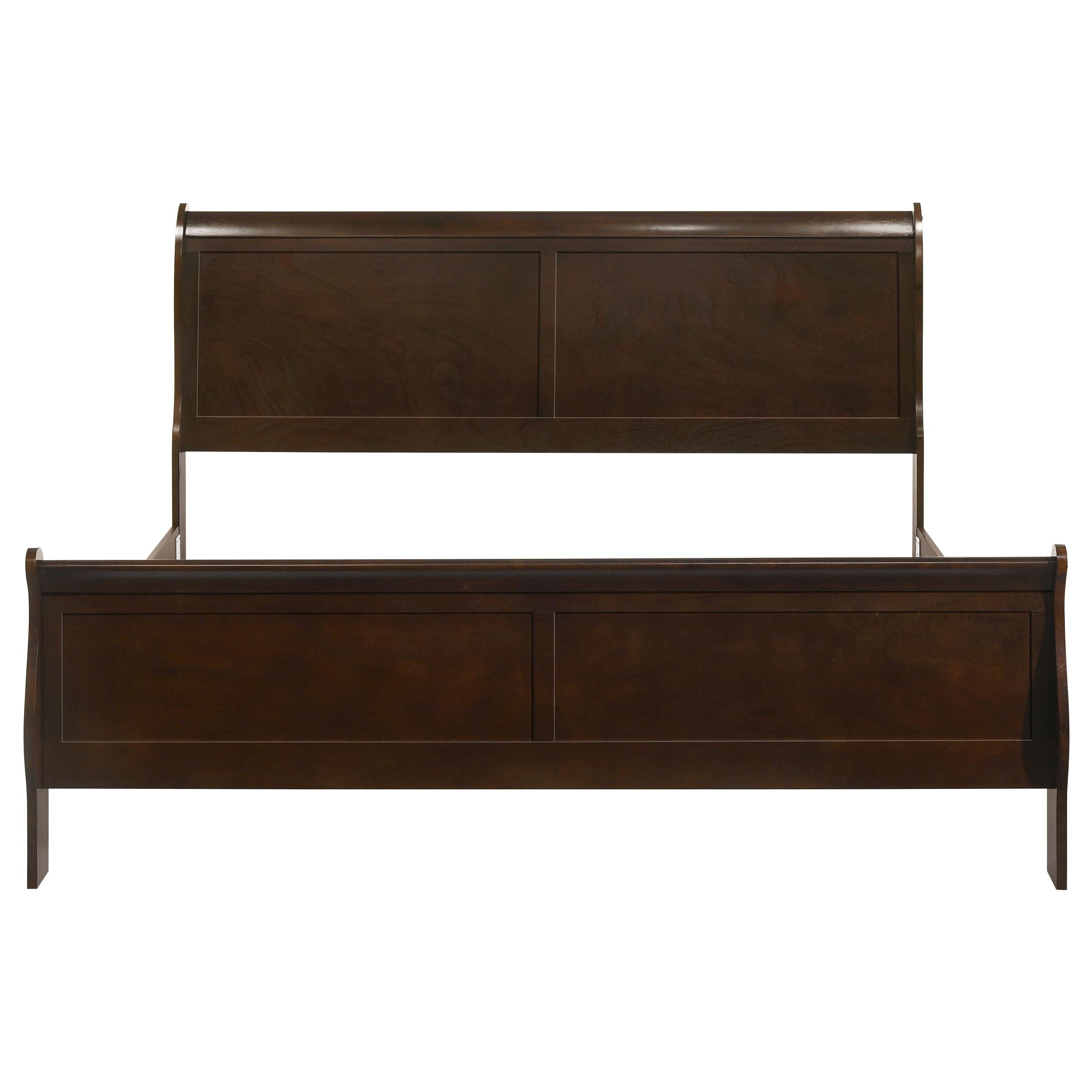 Size_King --  Louis Philippe 202411KE Wood Eastern King Sleigh Bed - Cappuccino IMAGE 3