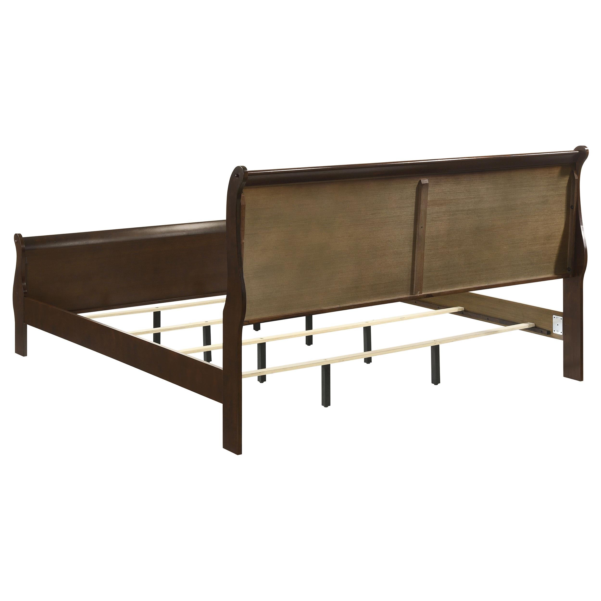  Size_King --  Louis Philippe 202411KE Wood Eastern King Sleigh Bed - Cappuccino IMAGE 4