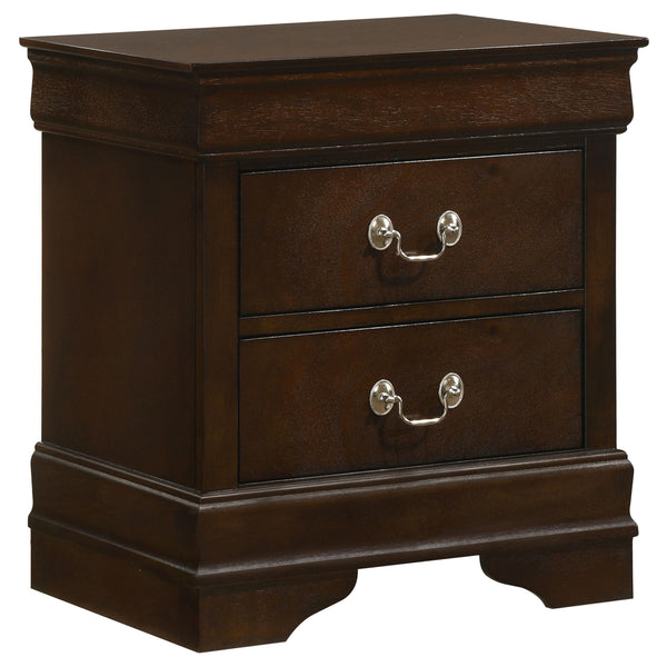 Coaster Furniture Louis Philippe 202412 2-Drawer Nightstand - Cappuccino