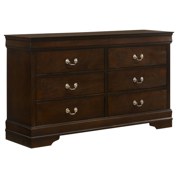 Coaster Furniture Louis Philippe 202413 6-Drawer Dresser - Cappuccino
