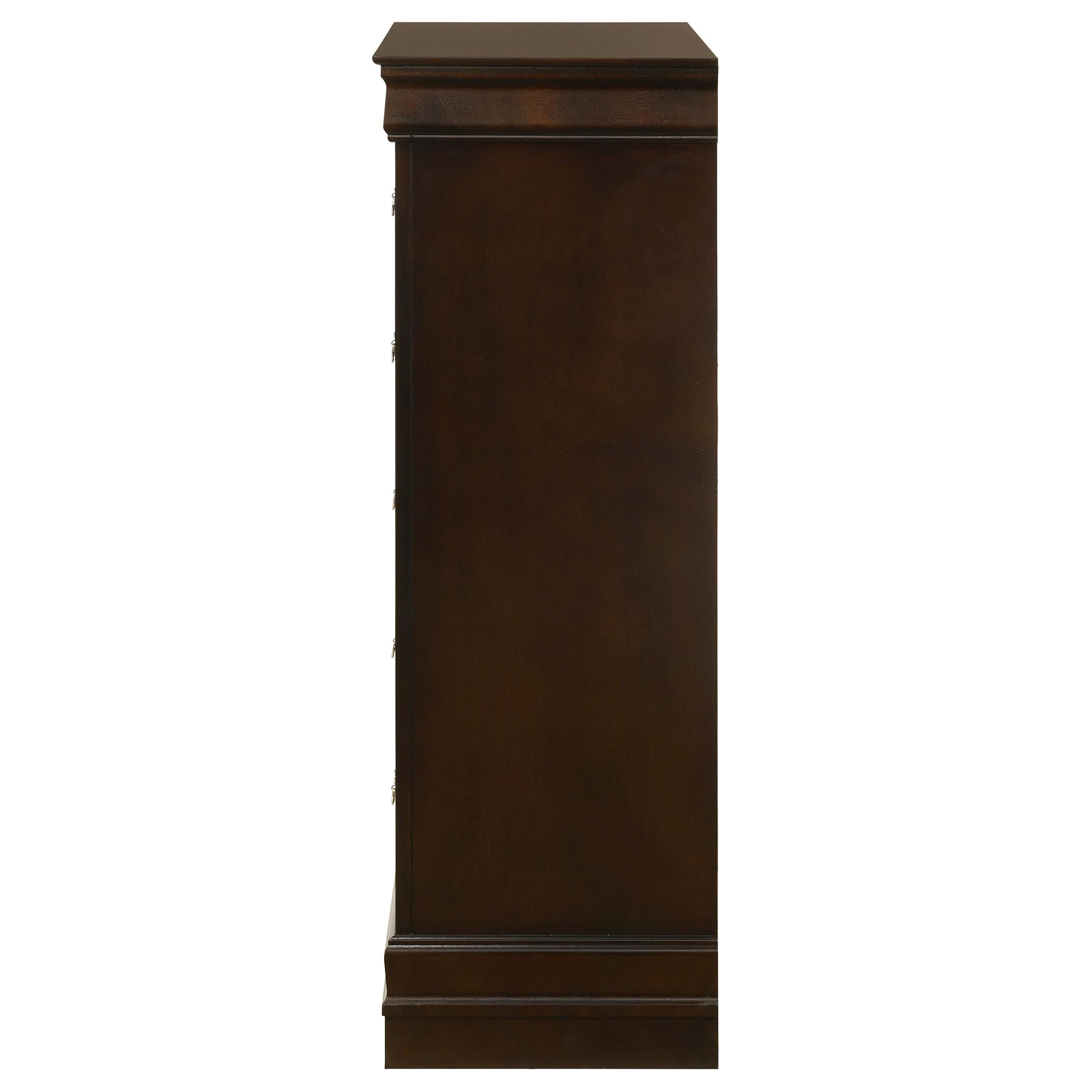  Coaster Furniture Louis Philippe 202415 5-Drawer Bedroom Chest - Cappuccino IMAGE 4