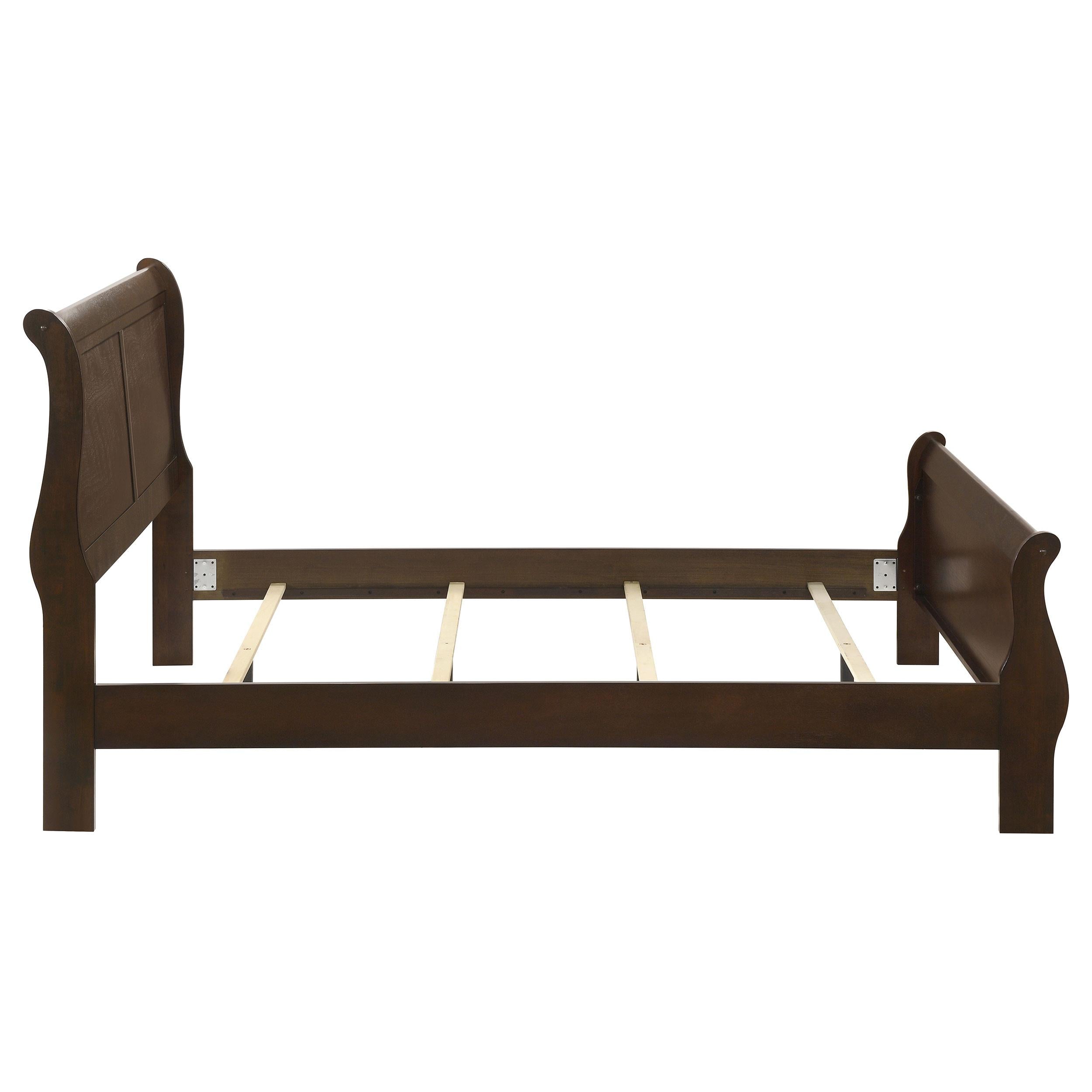  Size_Queen --  Louis Philippe 202411Q Wood Queen Sleigh Bed - Cappuccino IMAGE 5