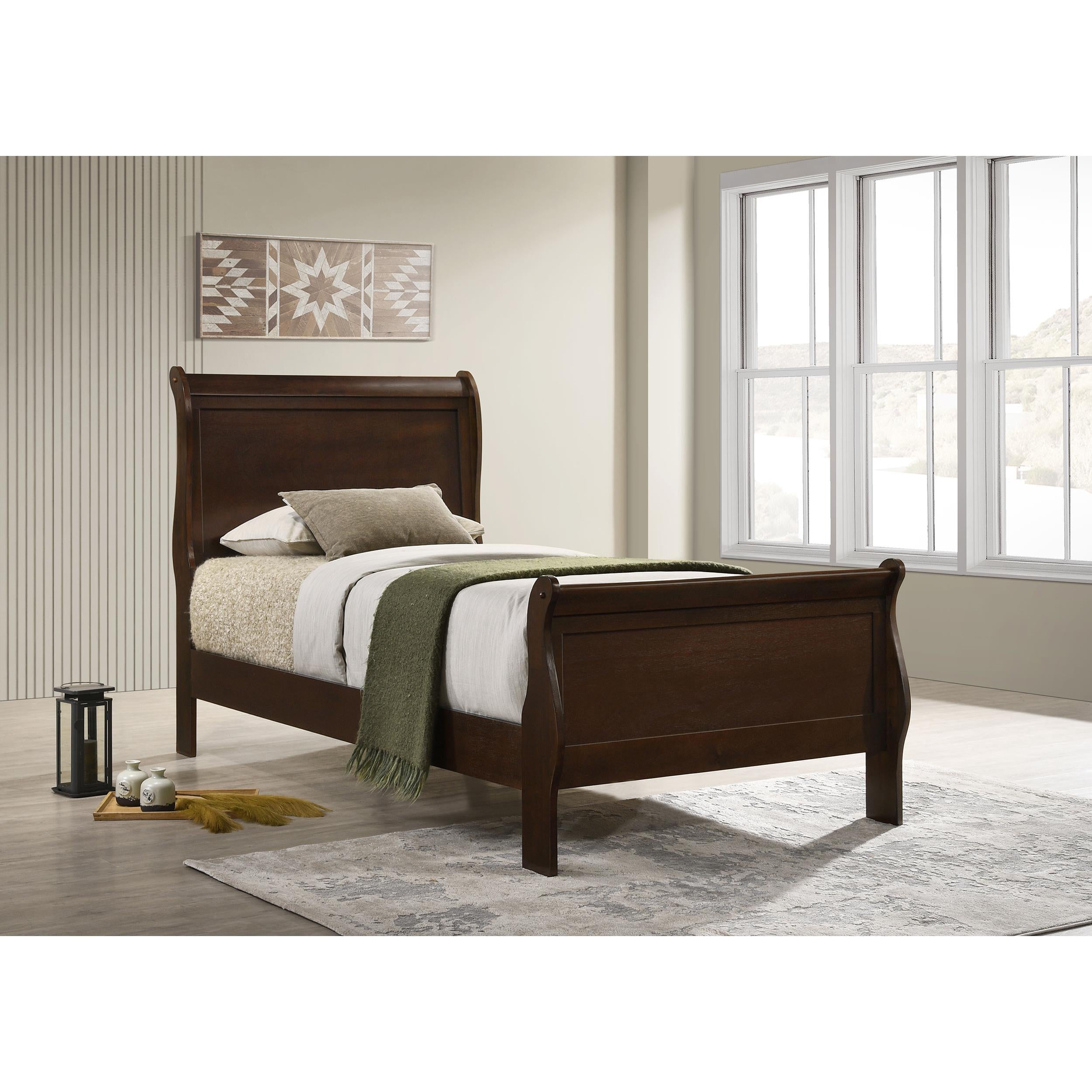  Size_Twin --  Coaster Furniture Louis Philippe Sleigh Bed IMAGE 6