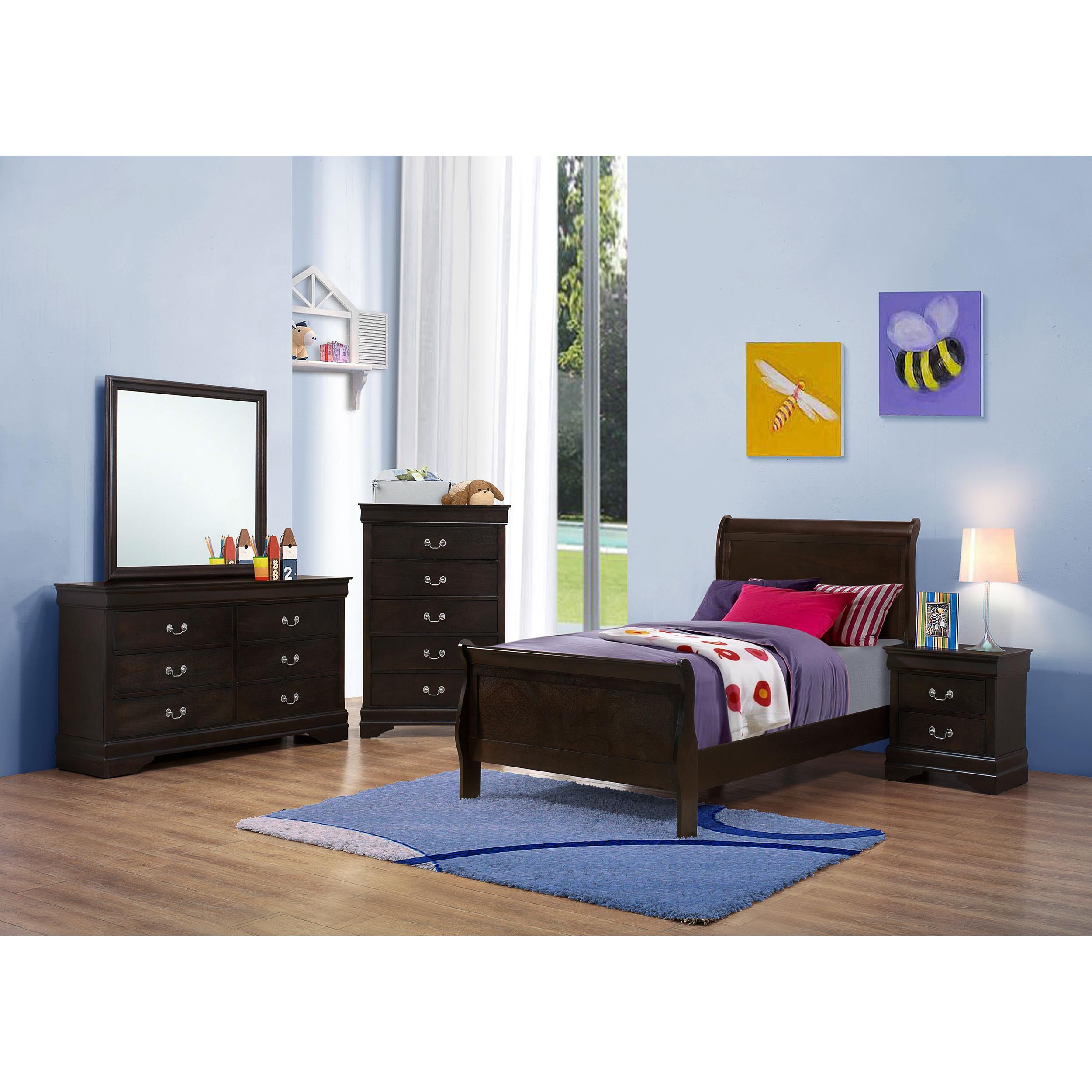  Size_Twin --  Coaster Furniture Louis Philippe Sleigh Bed IMAGE 7