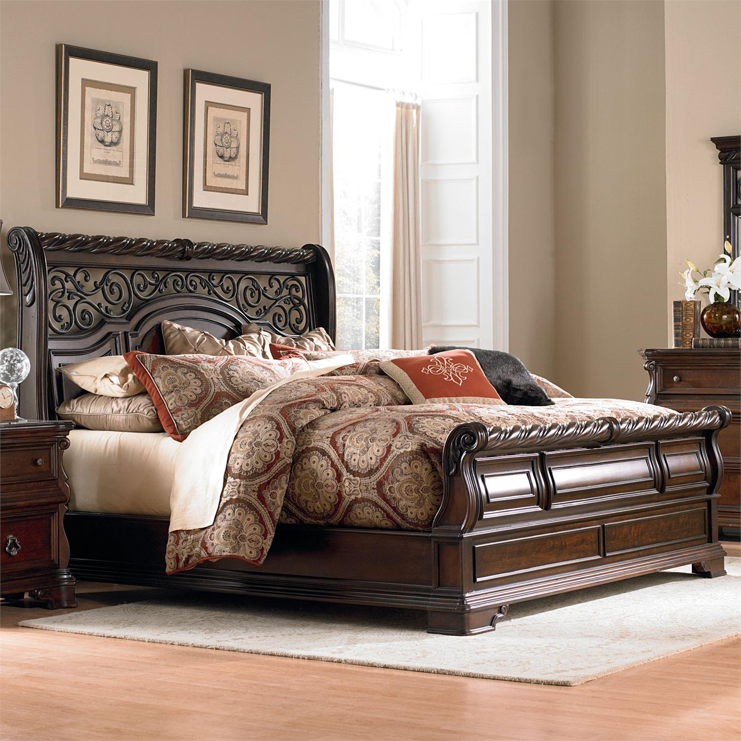  Size_King --  Arbor Place 575-BR-KSL King Sleigh Bed IMAGE 1