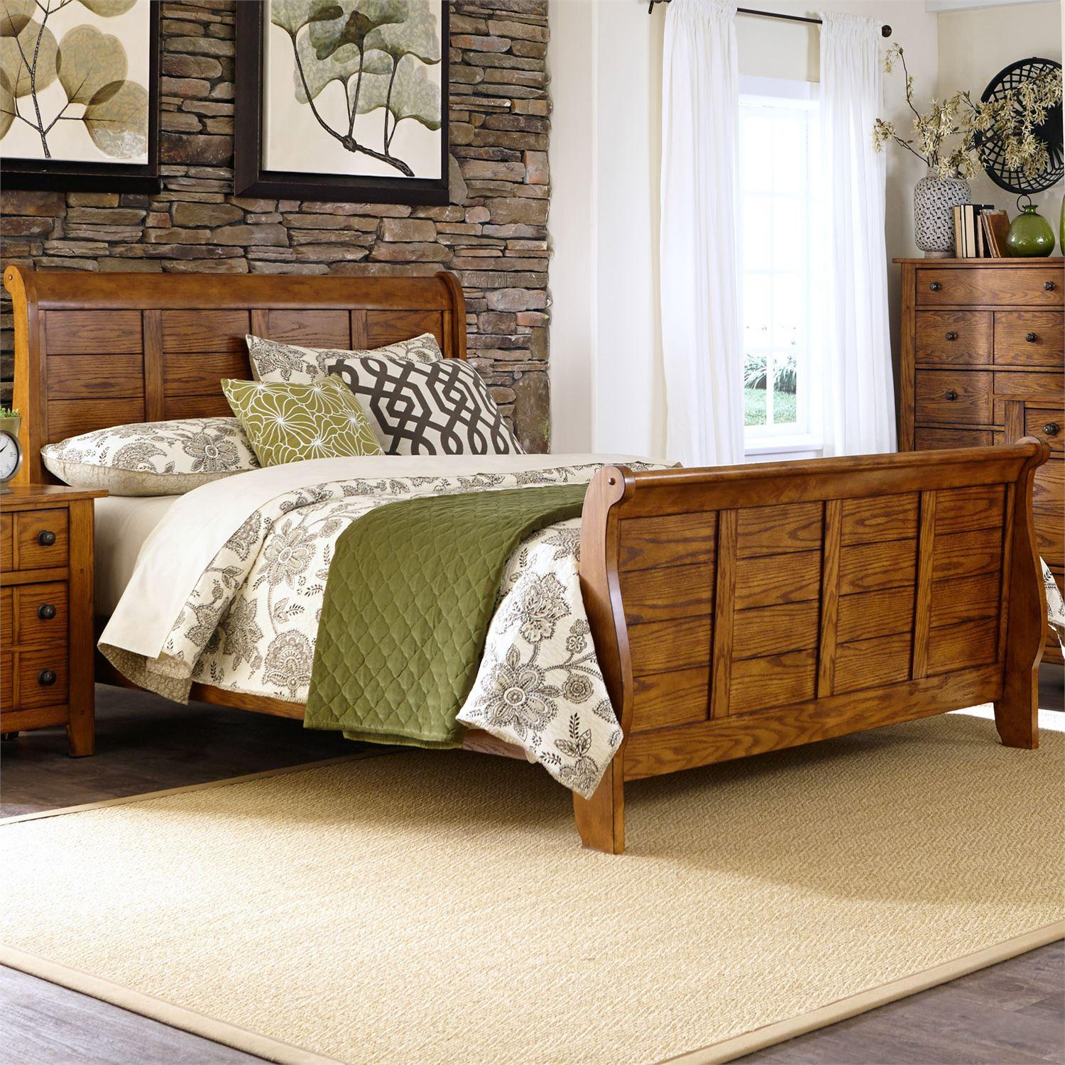  Size_Queen --  Liberty Furniture Industries Inc. Grandpa's Cabin Sleigh Bed IMAGE 5