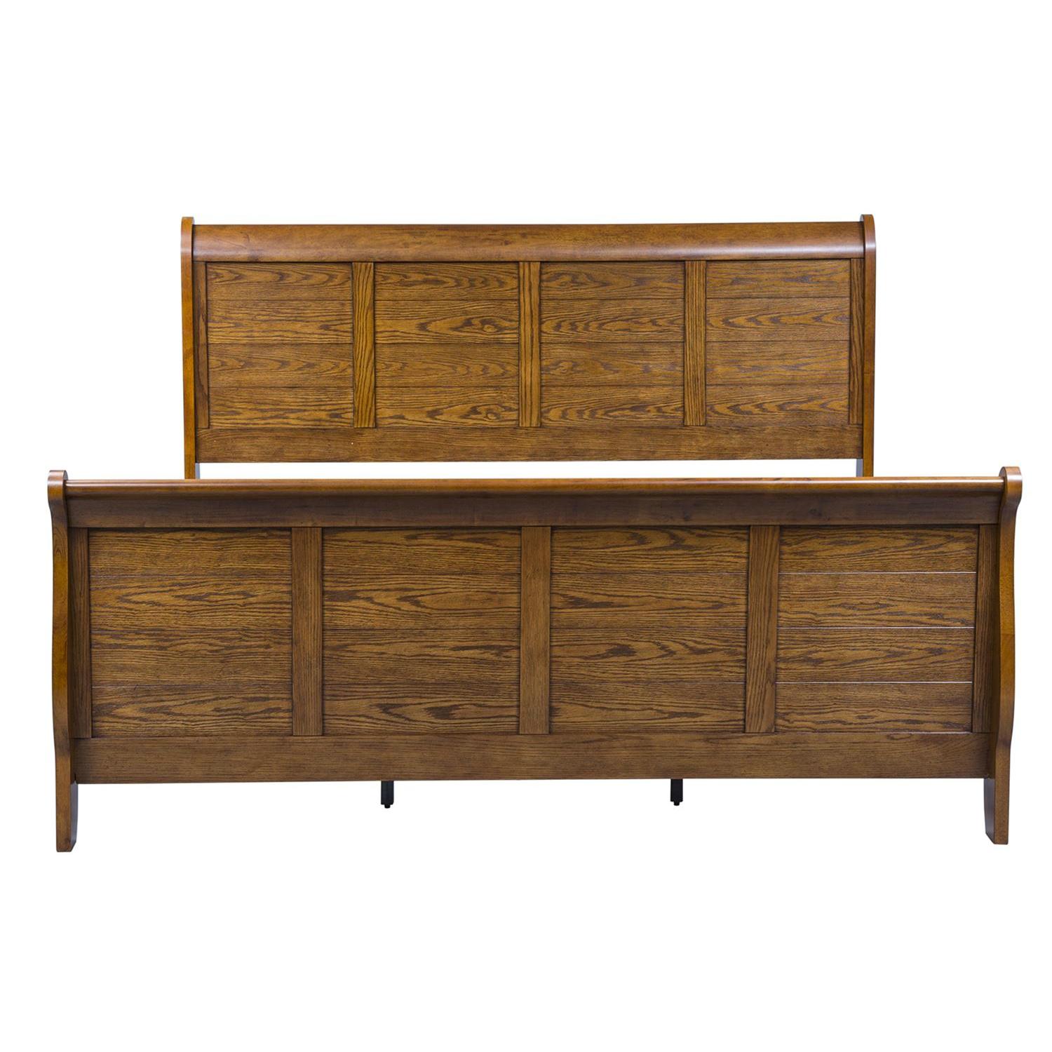  Size_King --  Grandpa's Cabin 175-BR-KSL King Sleigh Bed IMAGE 1